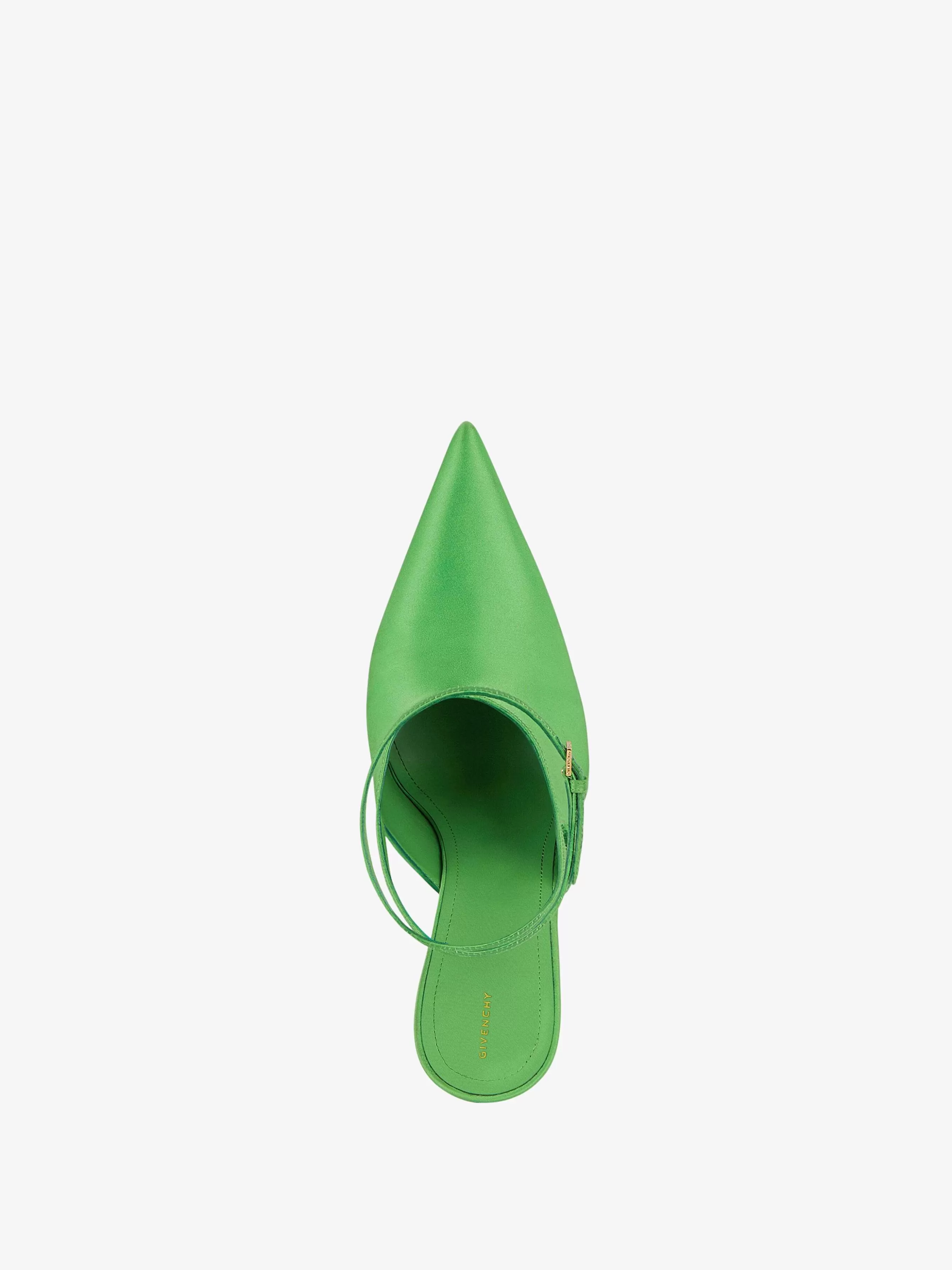 Givenchy Talons>Afficher Les Slingbacks En Satin Vert Absynthe