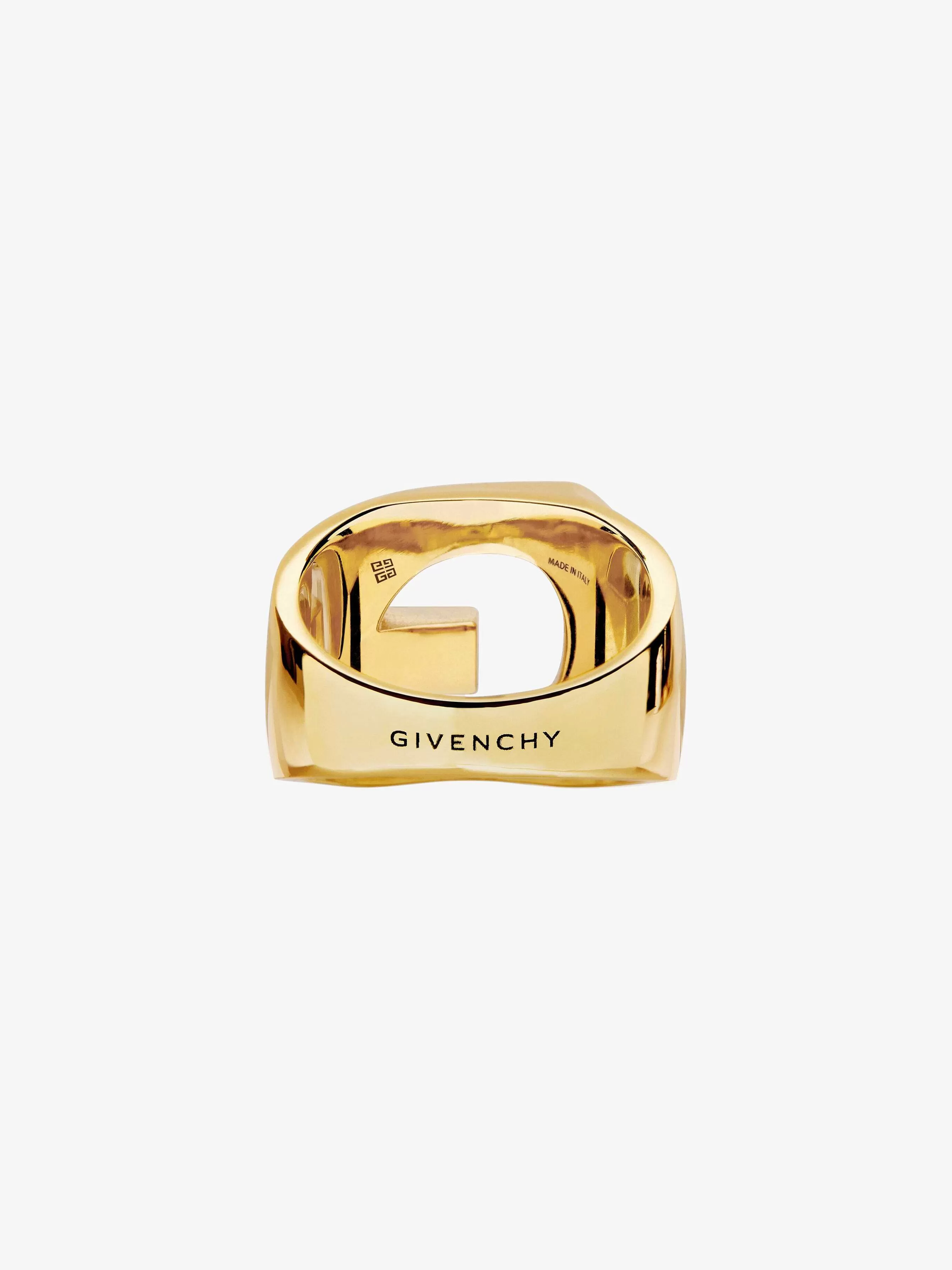 Givenchy Bijoux>Bague Chaine G En Metal Jaune Dore