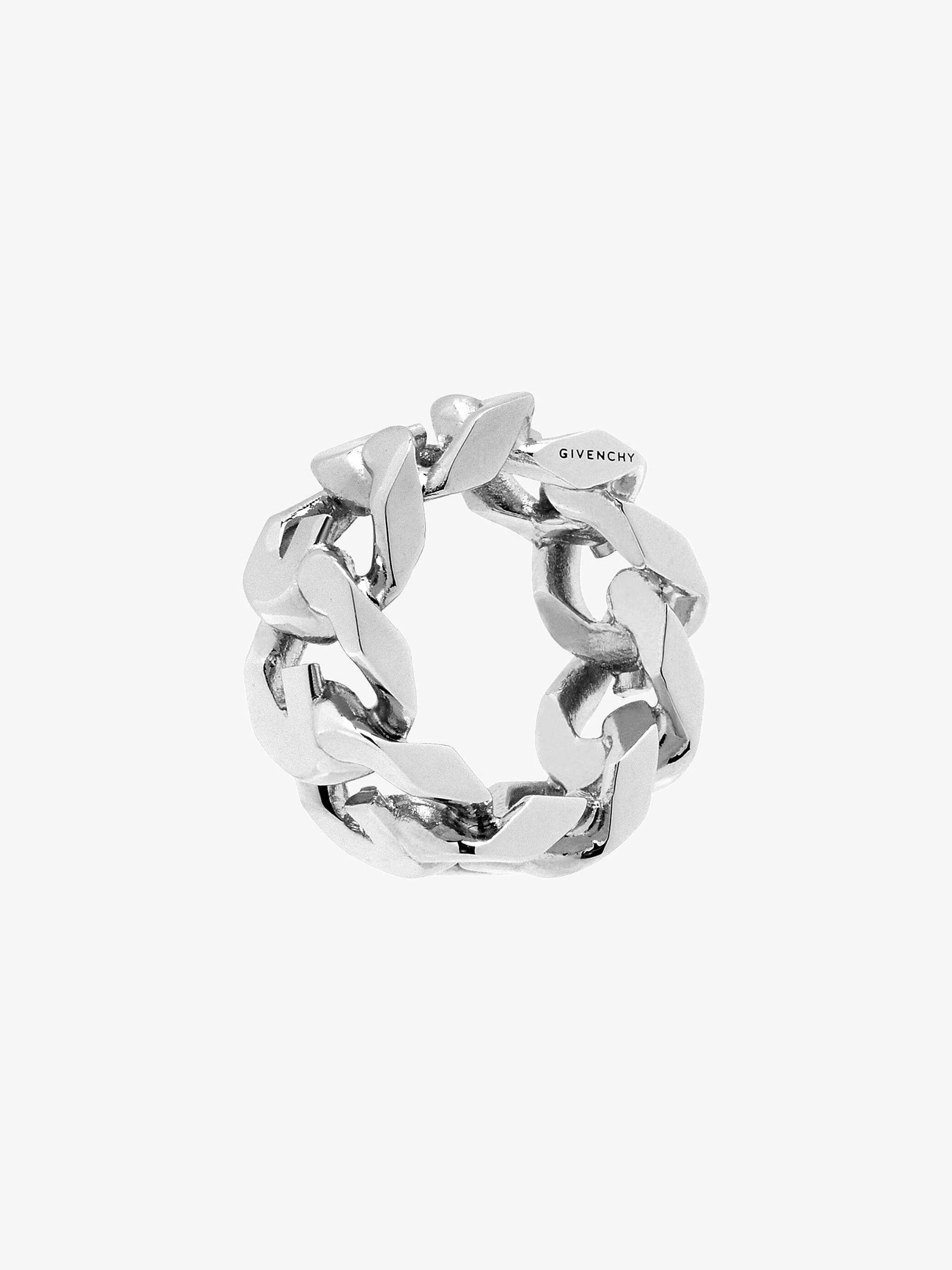 Givenchy Bijoux>Bague Chaine G En Metal Argente