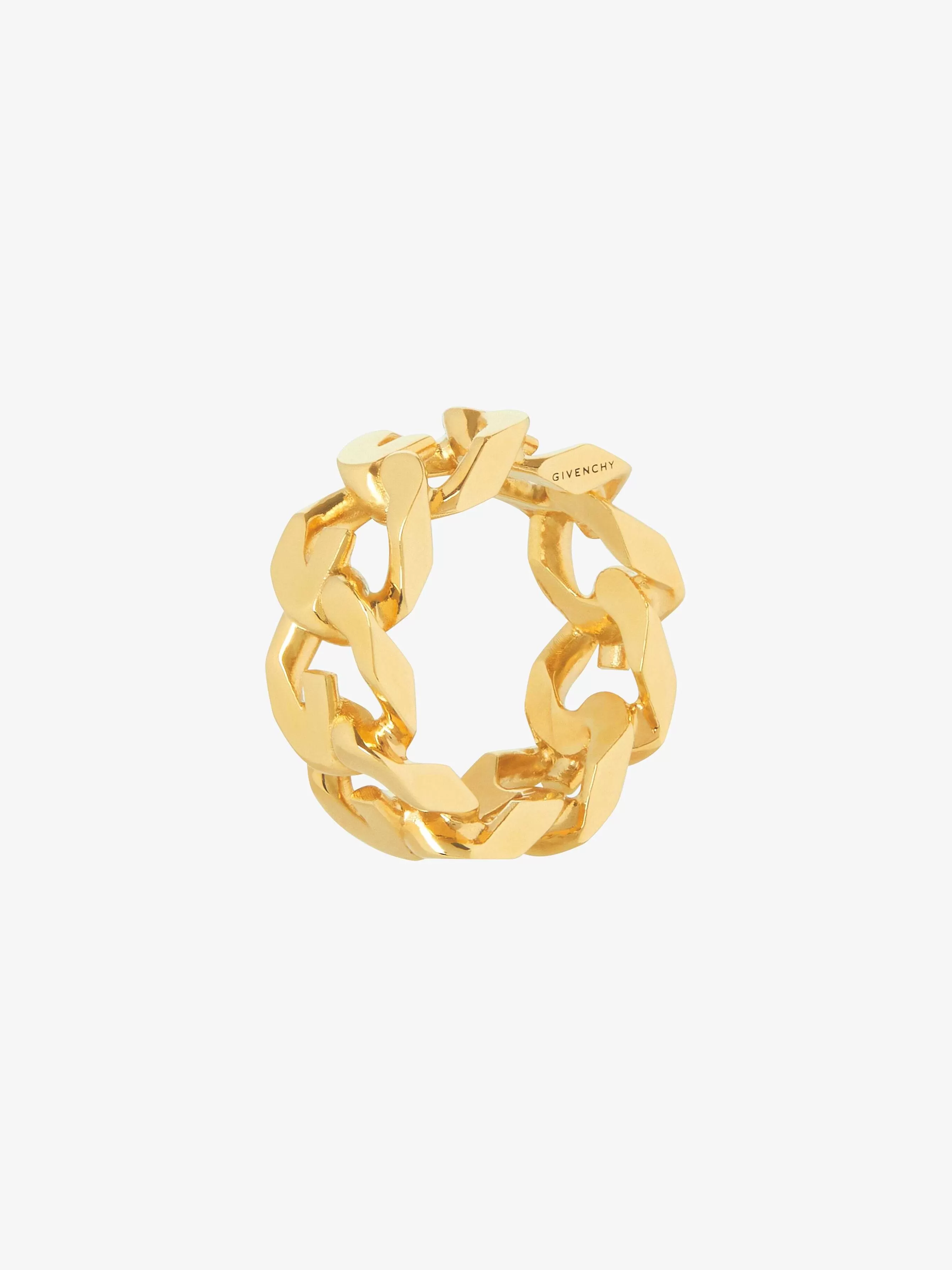 Givenchy Bijoux>Bague Chaine G En Metal Jaune Dore