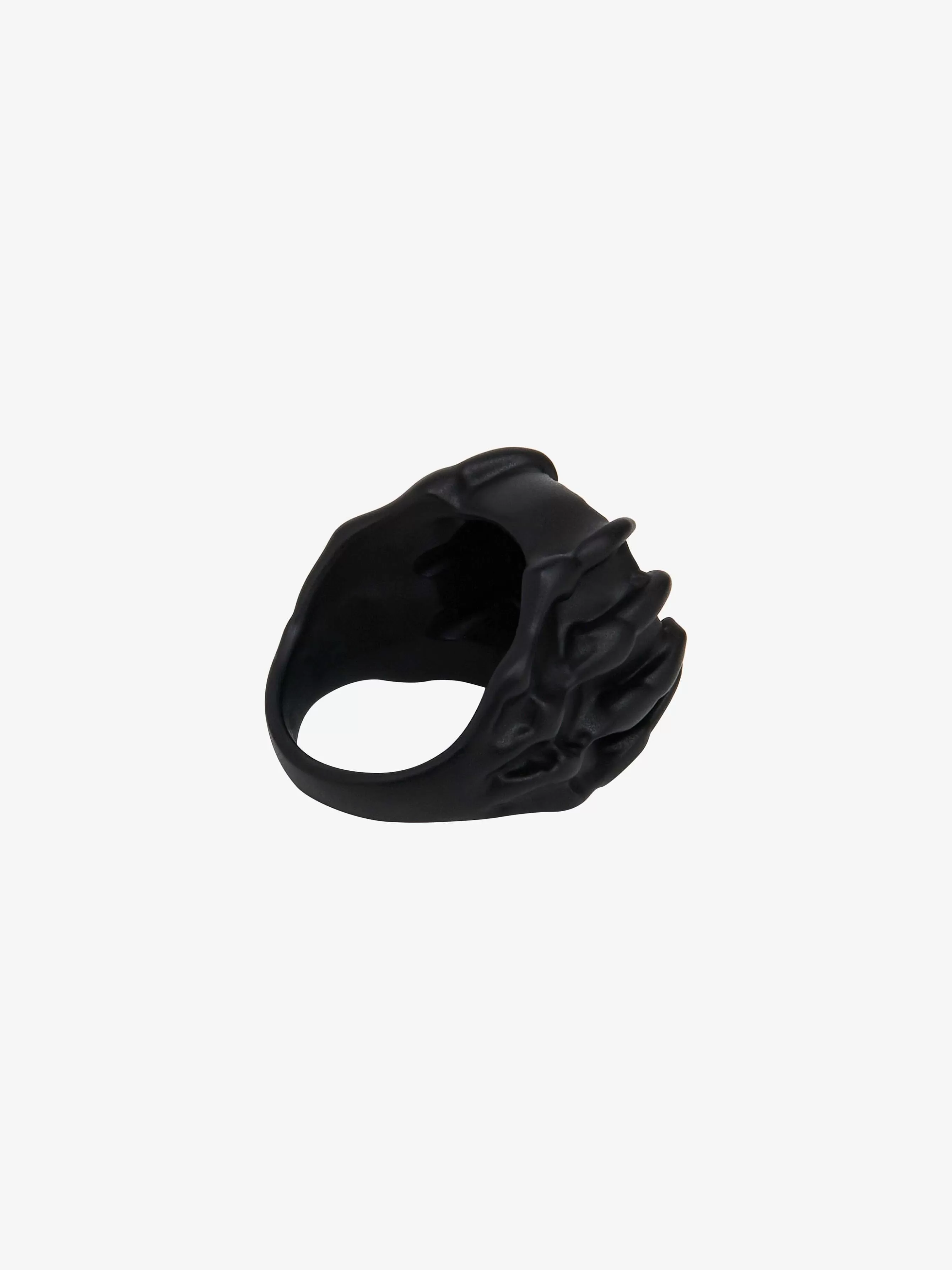 Givenchy Bijoux>Bague G Skull En Email Avec Cristal Noir