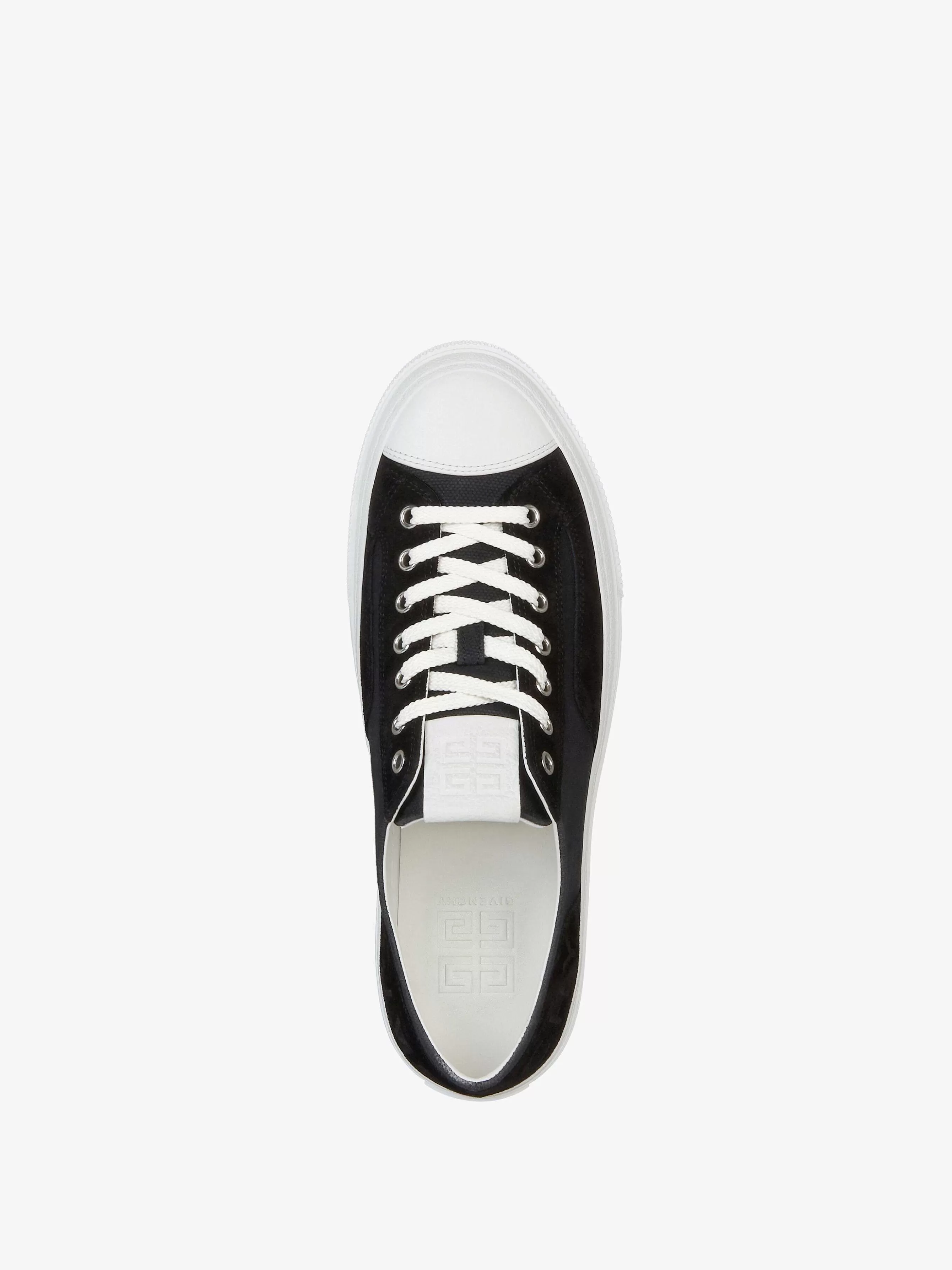 Givenchy Baskets>Baskets City En Toile Et Daim Noir