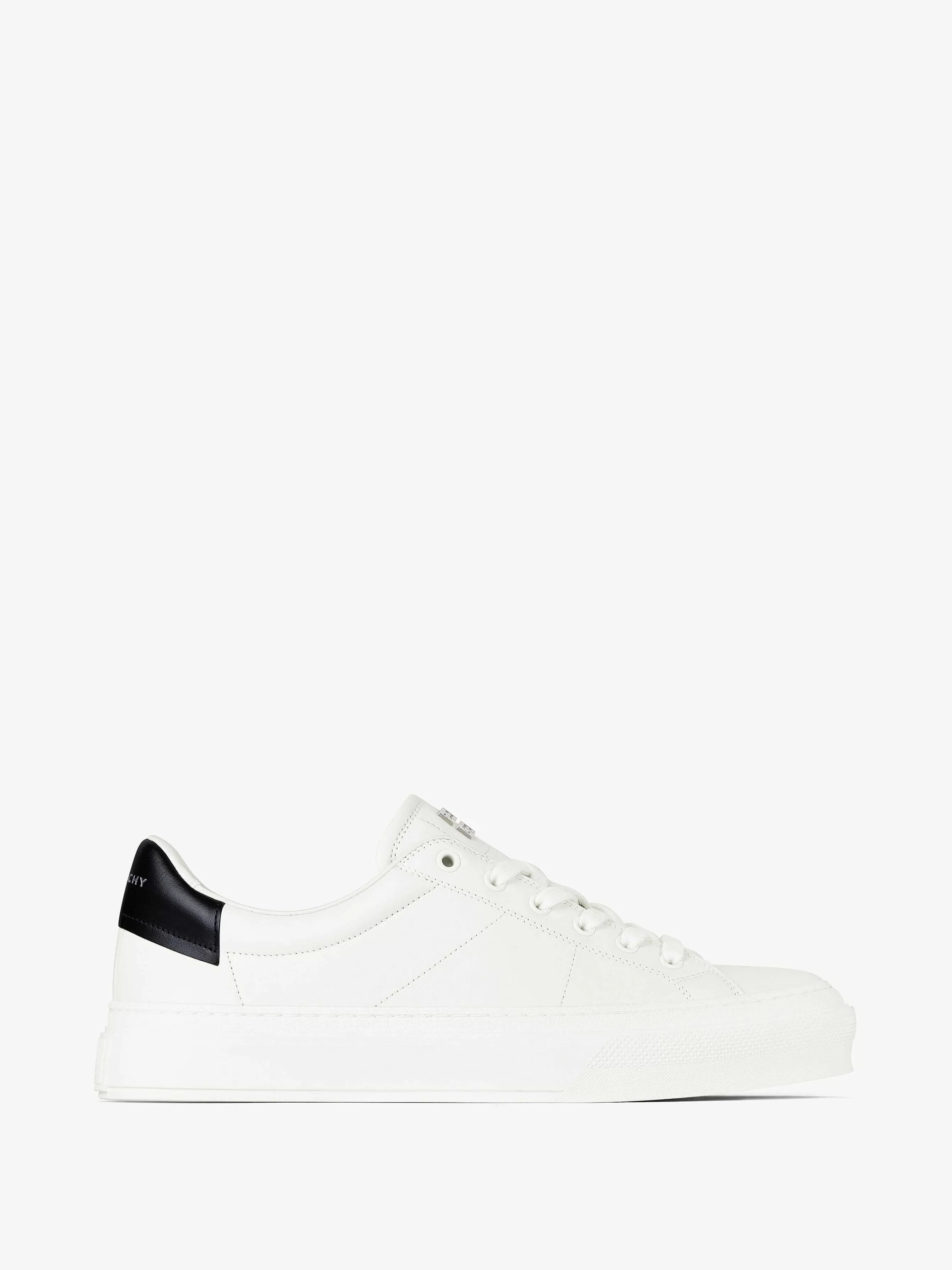 Givenchy Baskets>Baskets City Sport En Cuir Blanc Noir