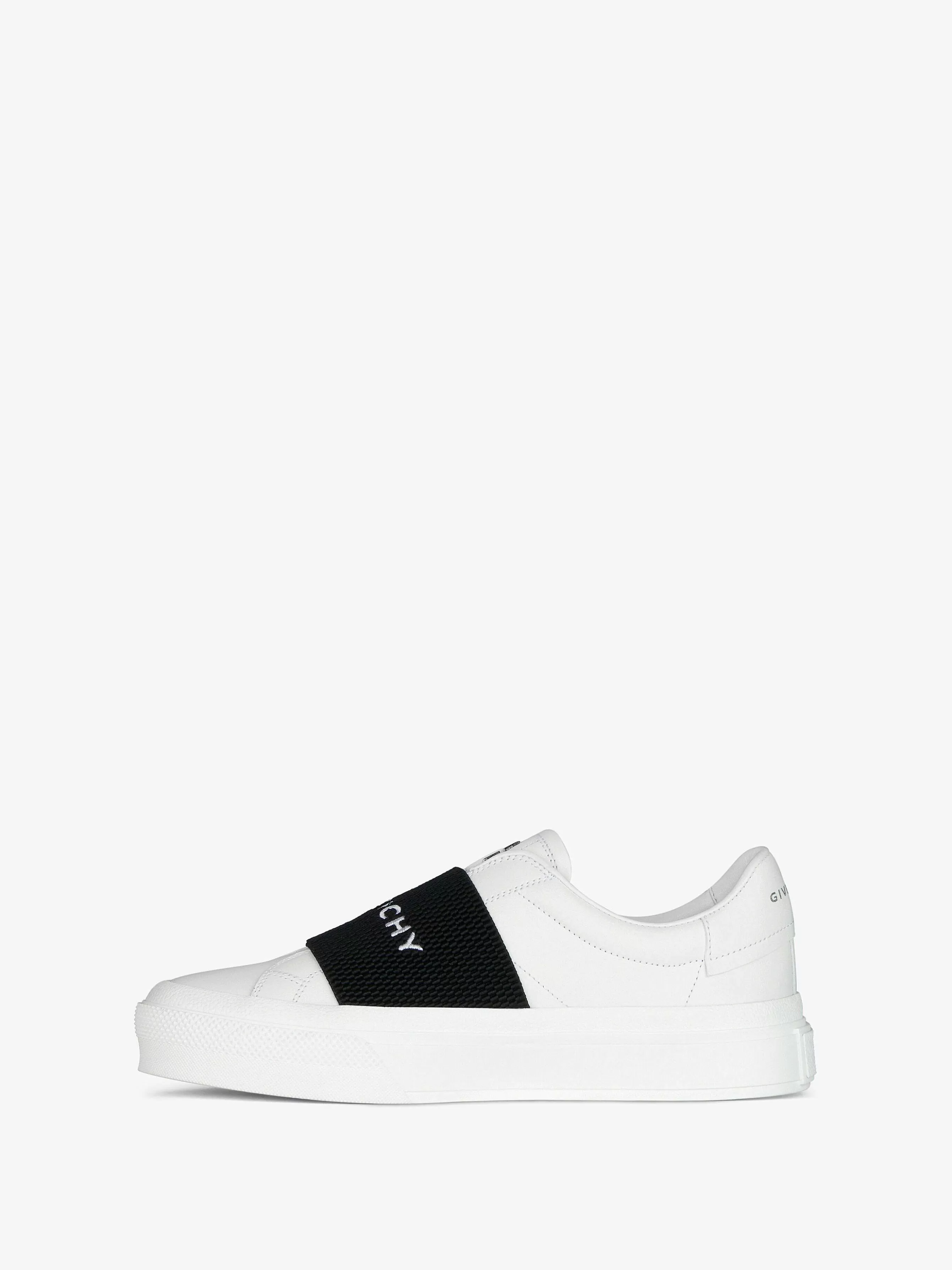 Givenchy Baskets>Baskets City Sport En Cuir Avec Bride Blanc Noir