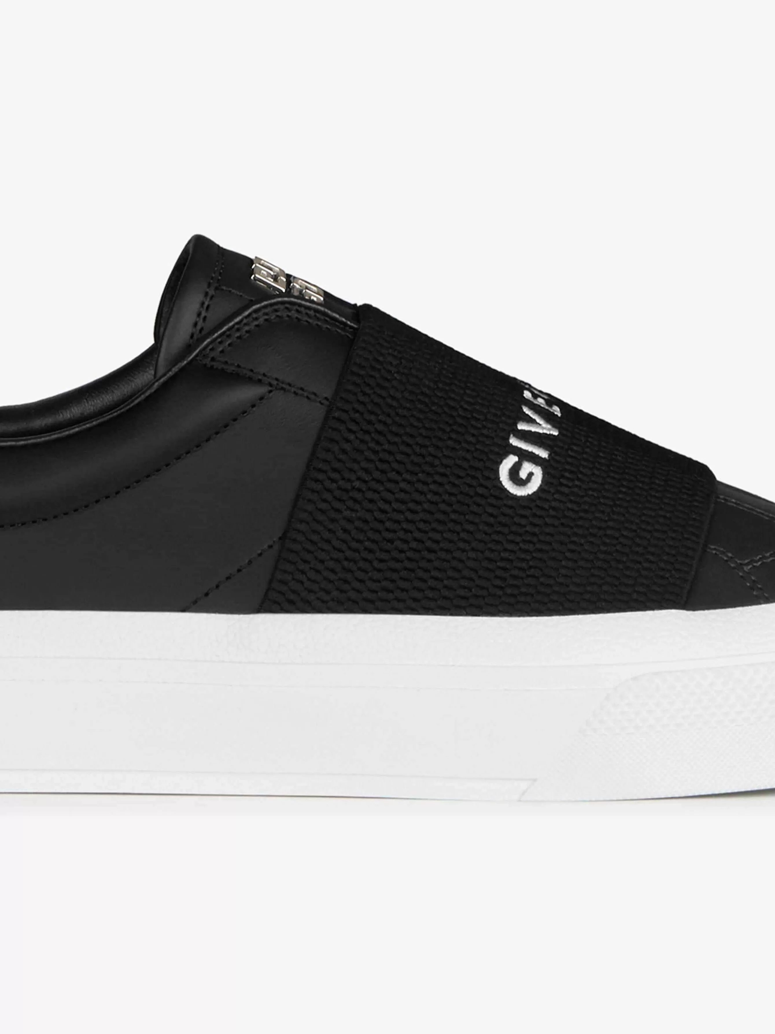 Givenchy Baskets>Baskets City Sport En Cuir Avec Bride Noir