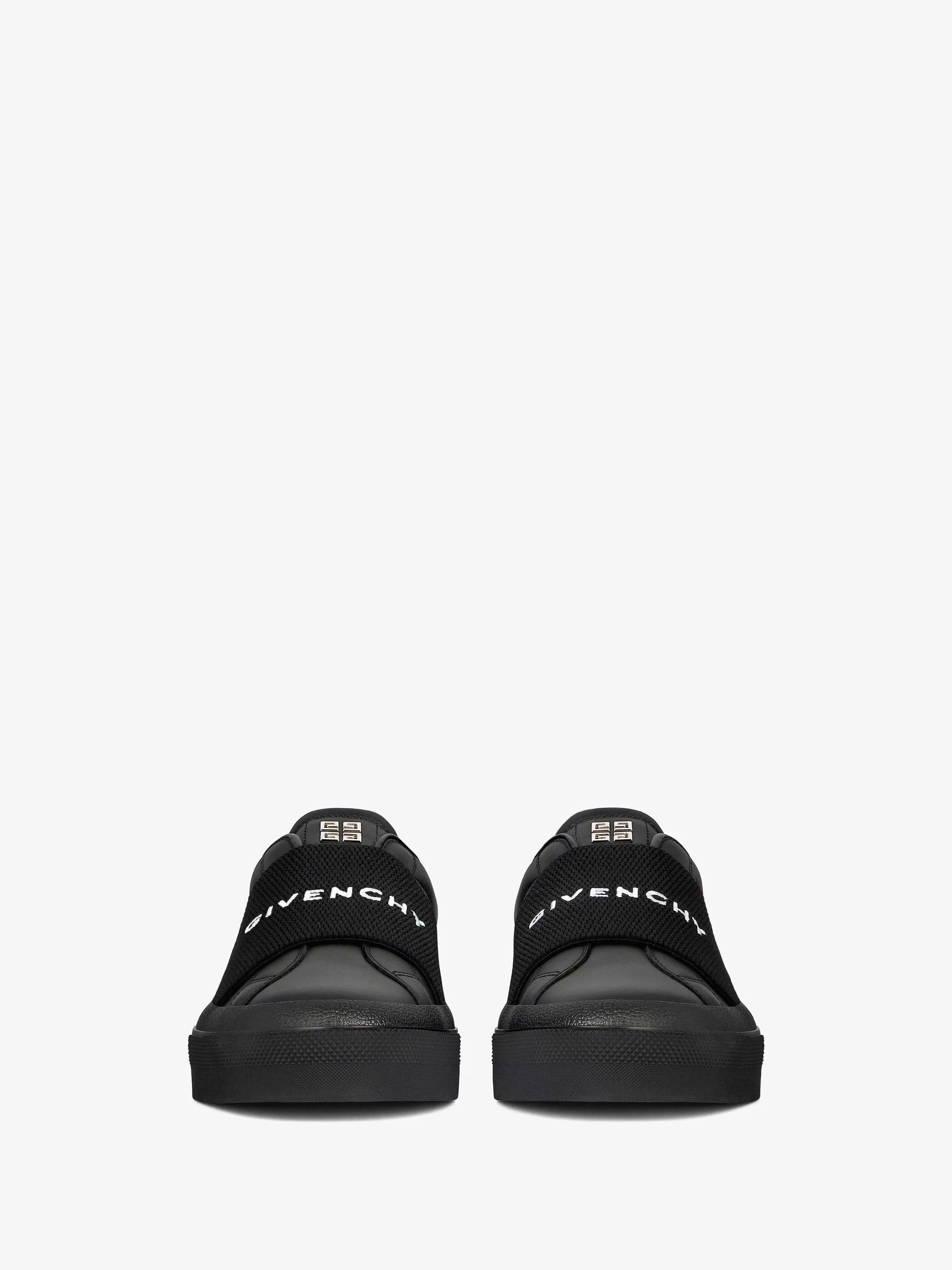 Givenchy Baskets>Baskets City Sport En Cuir Avec Sangle Noir