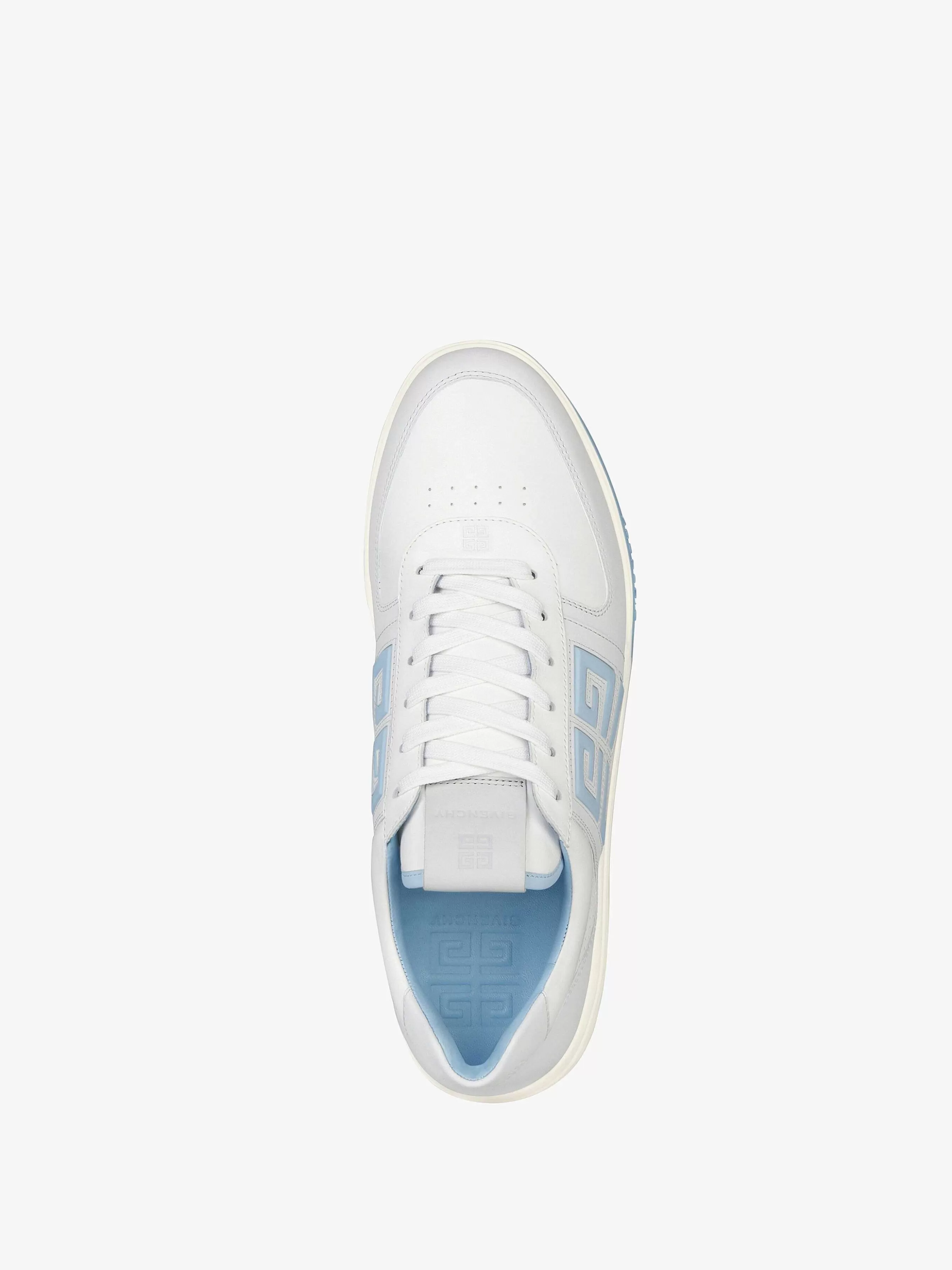 Givenchy G4>Baskets G4 En Cuir Et Cuir Perfore Gris/Bleu