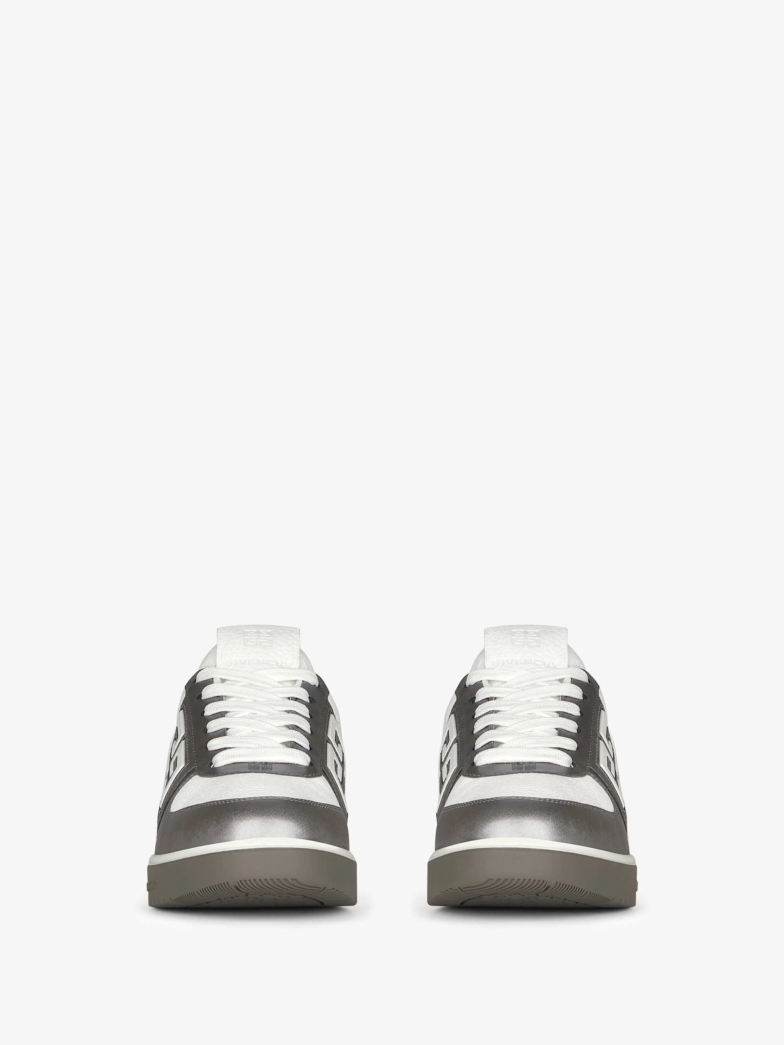 Givenchy Baskets>Baskets G4 En Cuir Lame Blanc/Argente