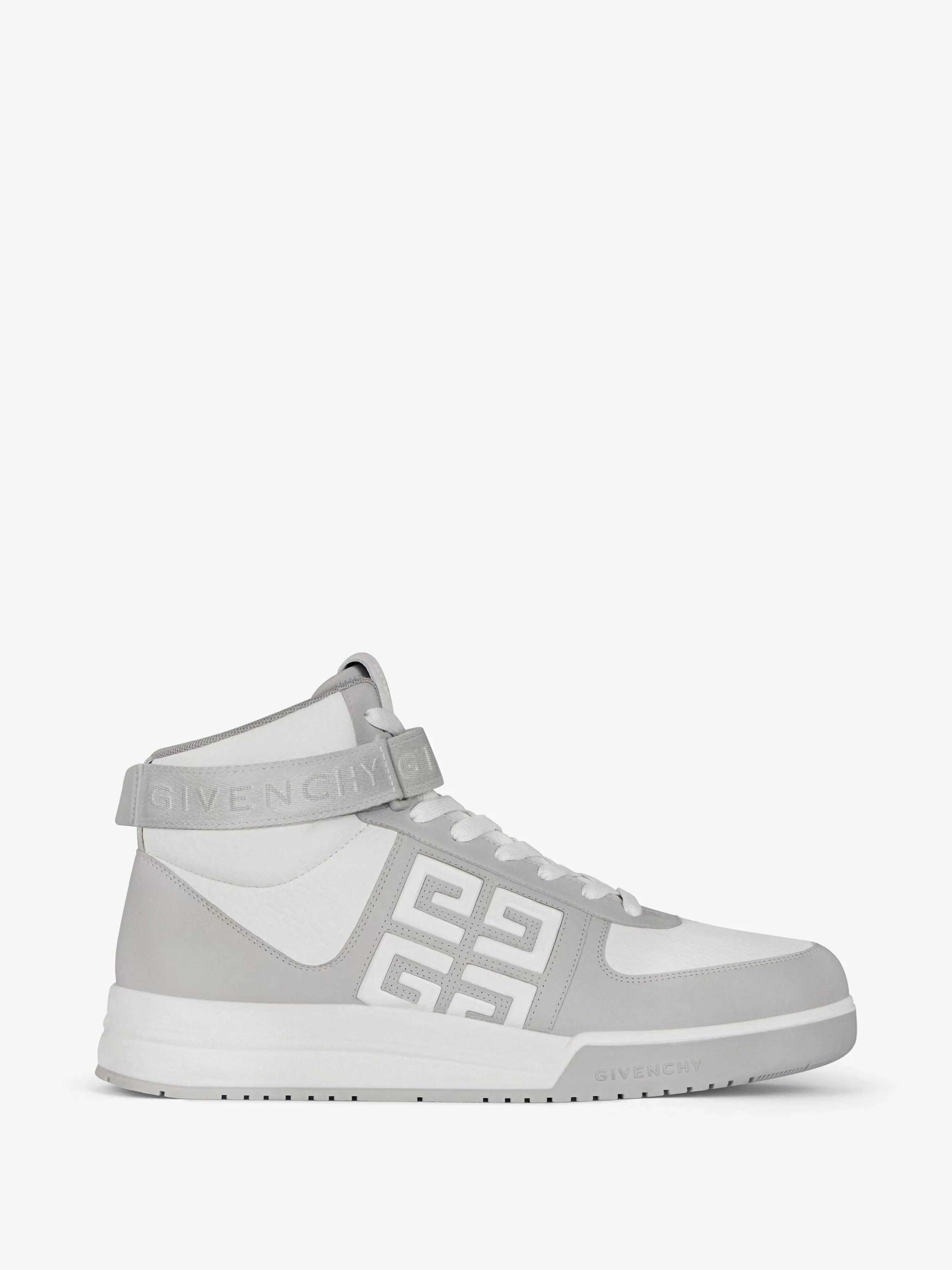 Givenchy G4>Baskets Montantes G4 En Cuir Gris Blanc