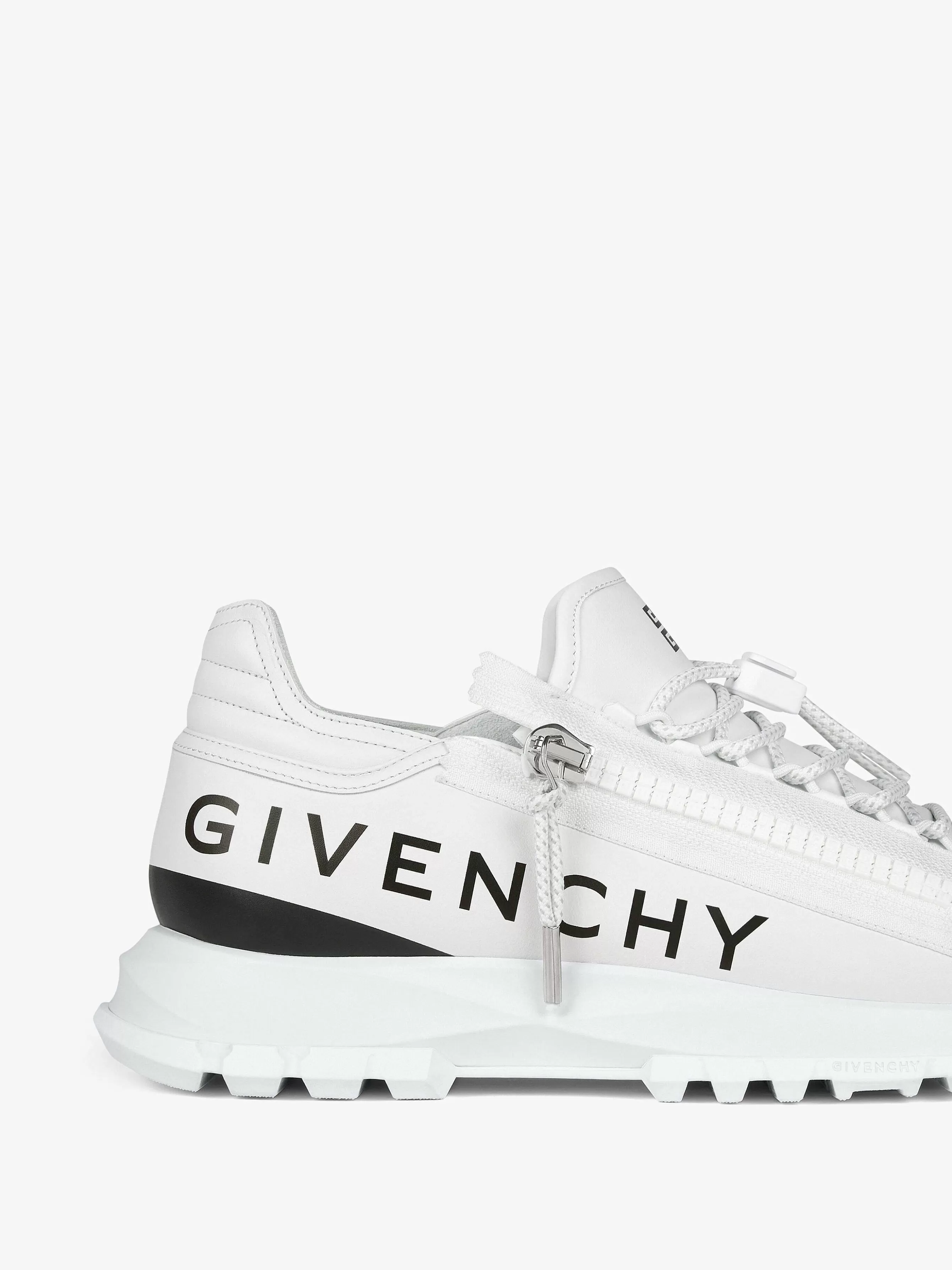 Givenchy Baskets>Baskets Spectre Runner En Cuir Avec Fermeture Eclair Blanc