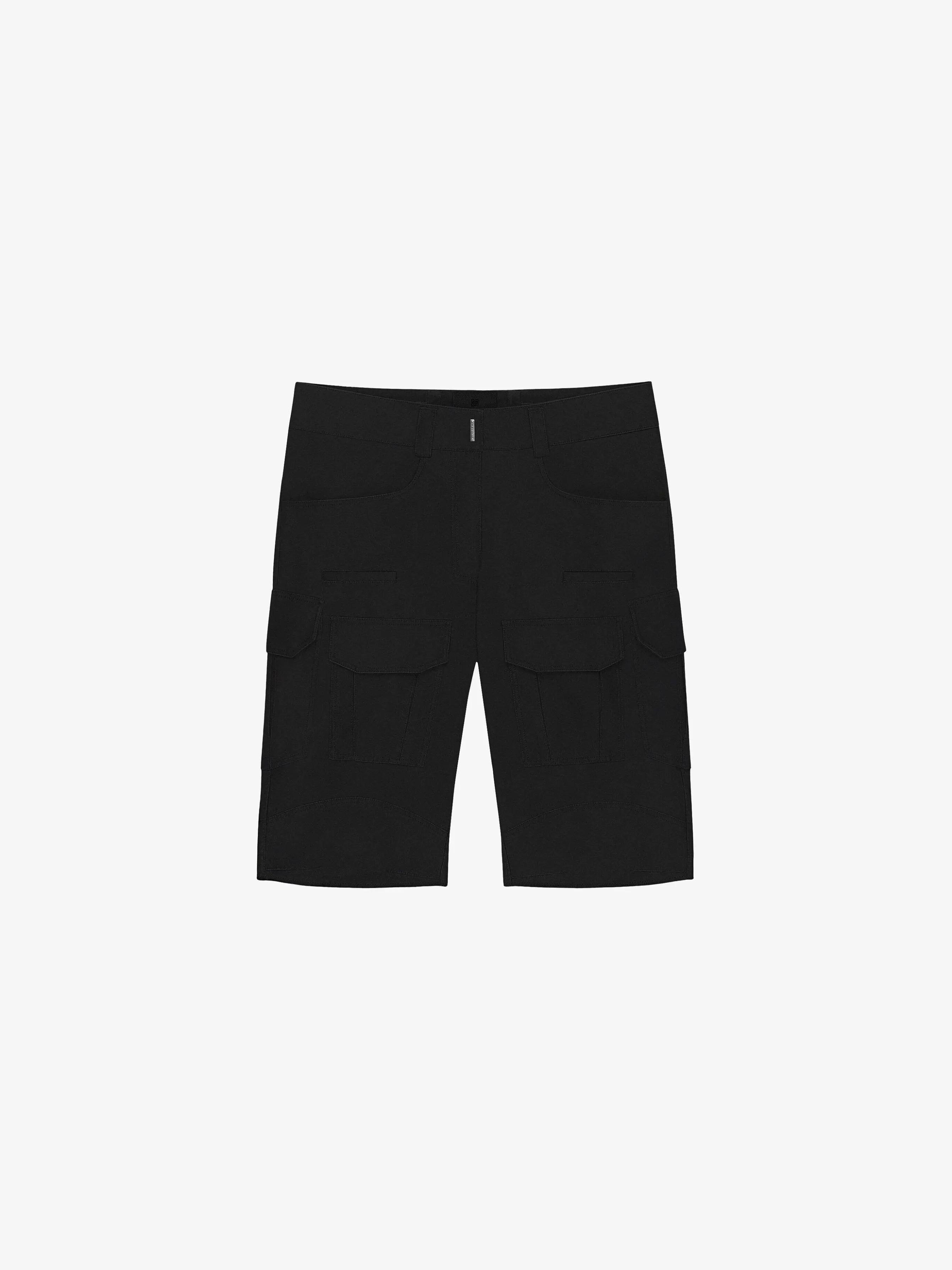 Givenchy Pantalon>Bermuda Cargo En Soie Noir