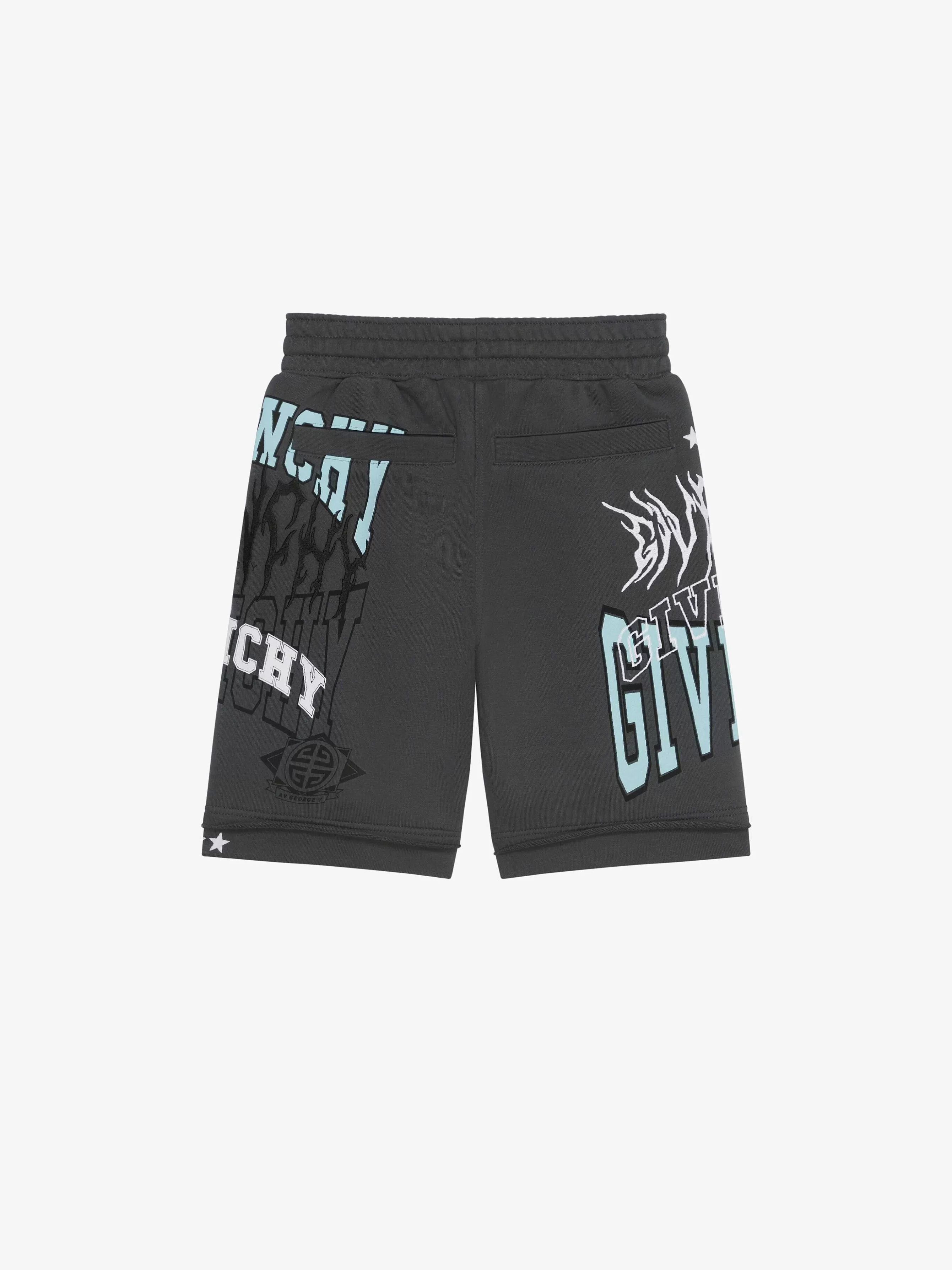 Givenchy Garçon (4 À 12 Ans)>Bermuda En Polaire Gris Bleu