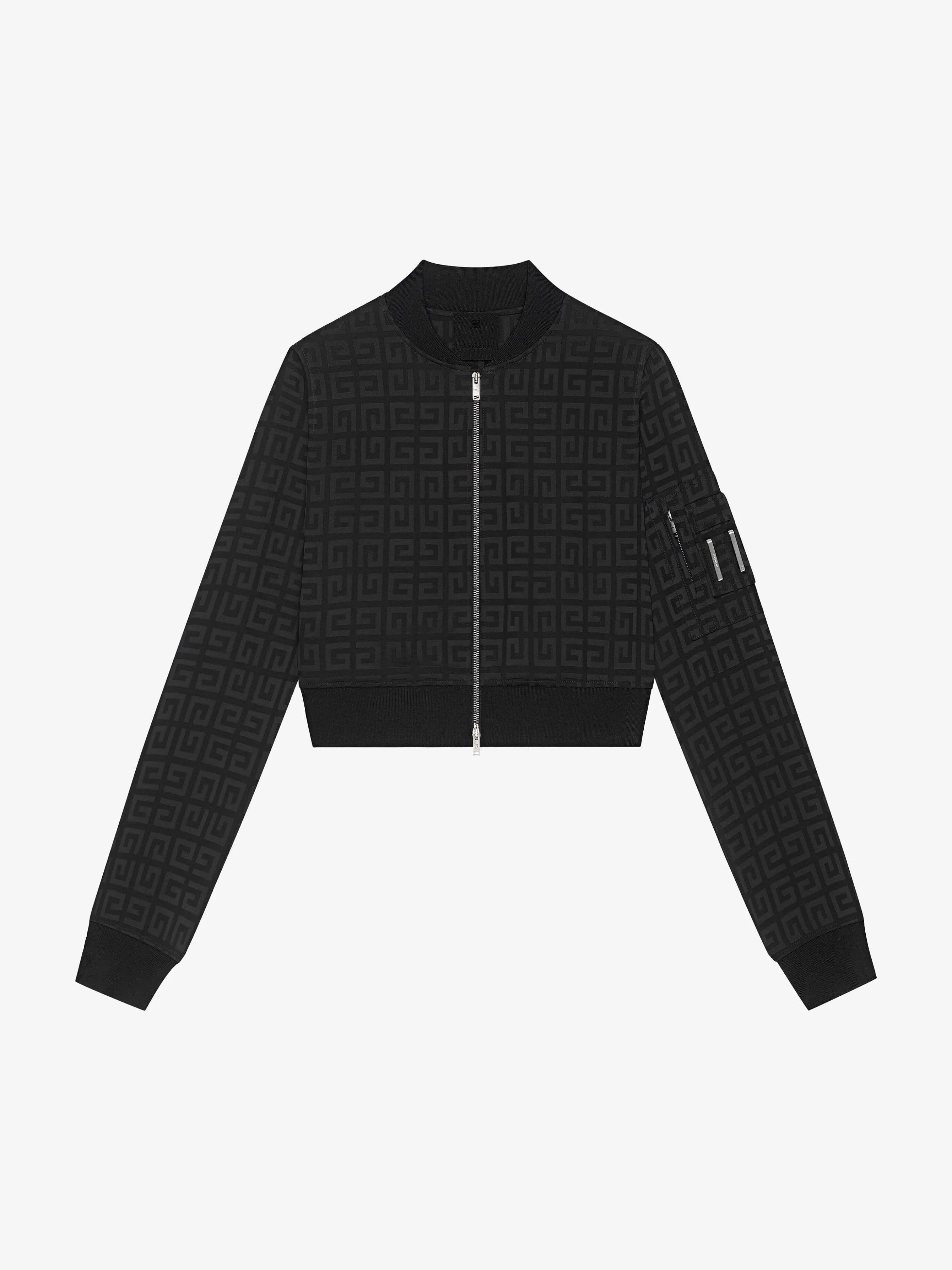 Givenchy Vetements D'Exterieur Et Blousons>Bomber Court En Jacquard 4G Noir