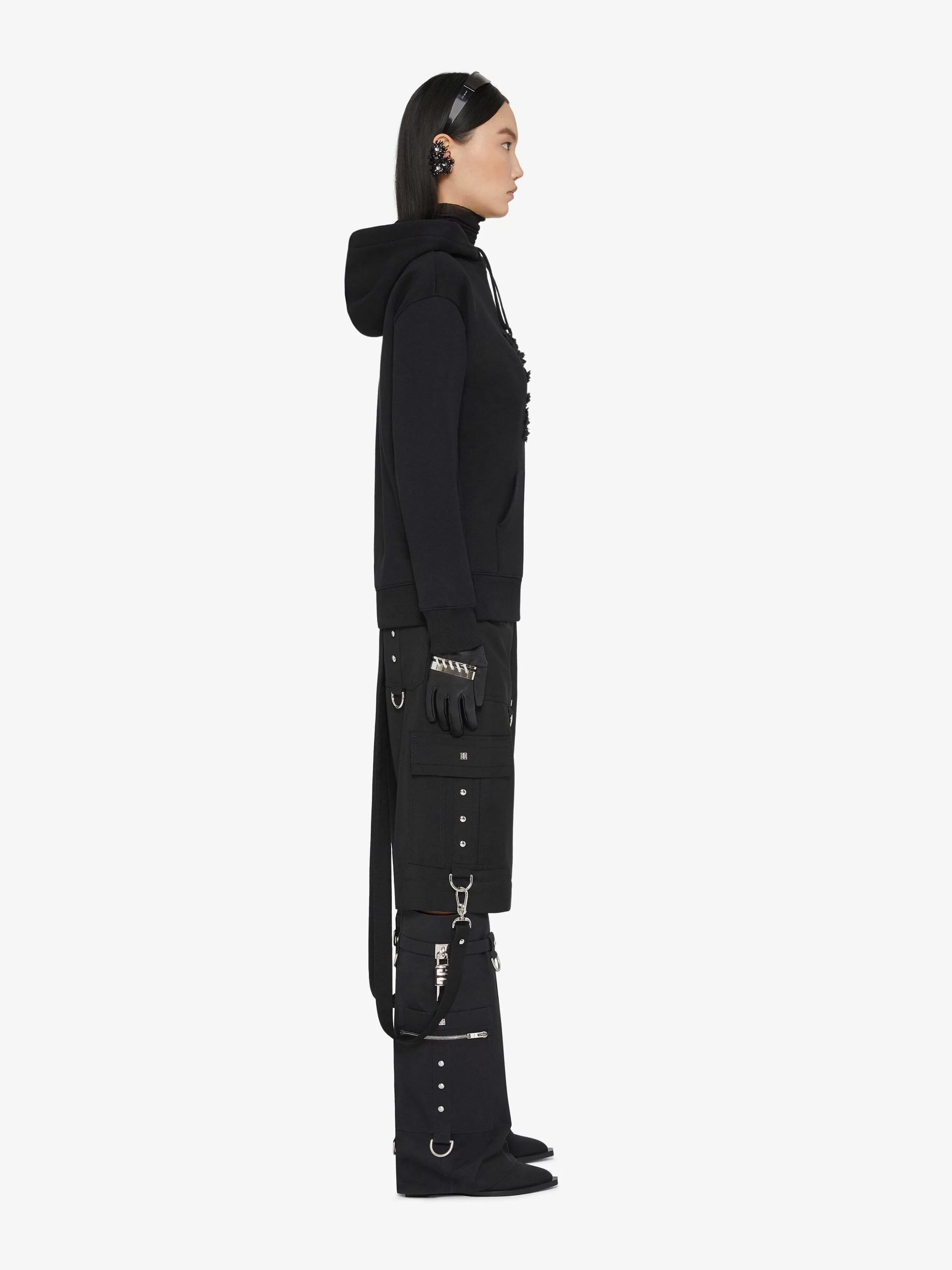 Givenchy Serrure A Requin>Bottes De Cowboy Shark Lock Avec Poche Et Boucles Noir