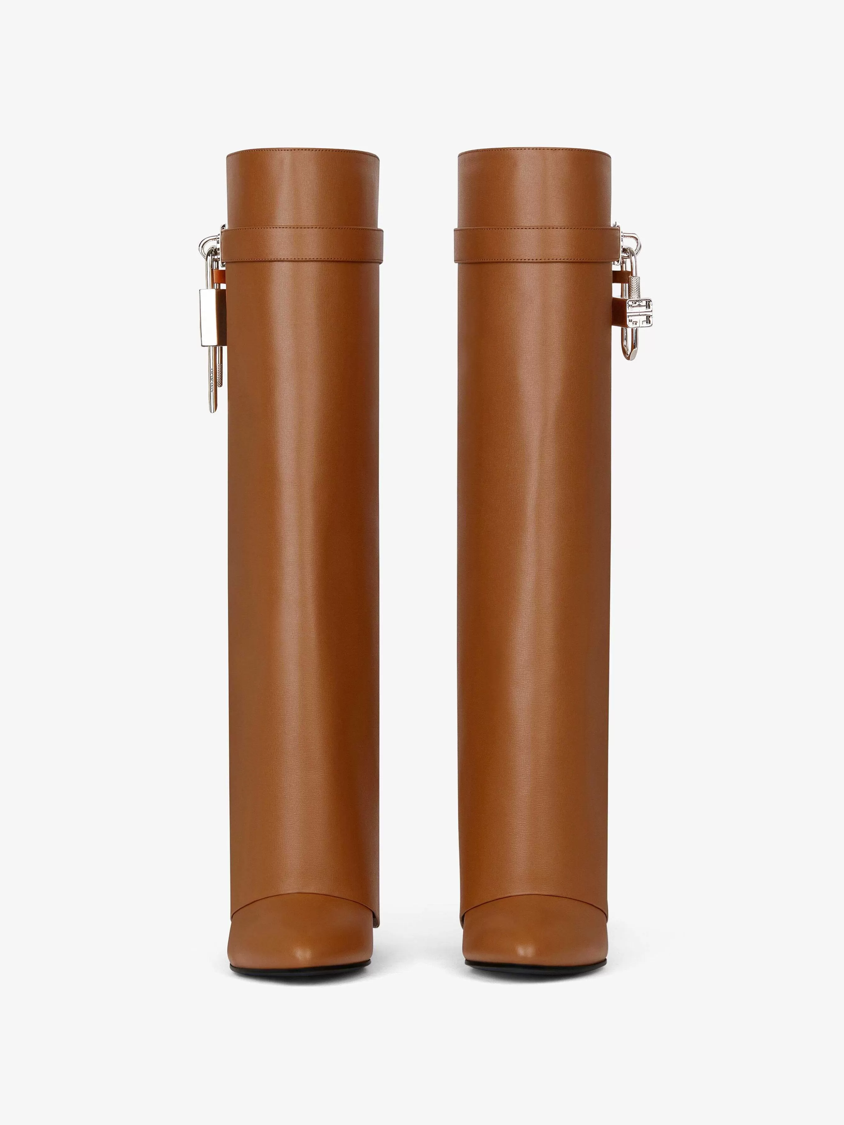 Givenchy Bottes Et Bottines>Bottes Shark Lock En Cuir Bronzer