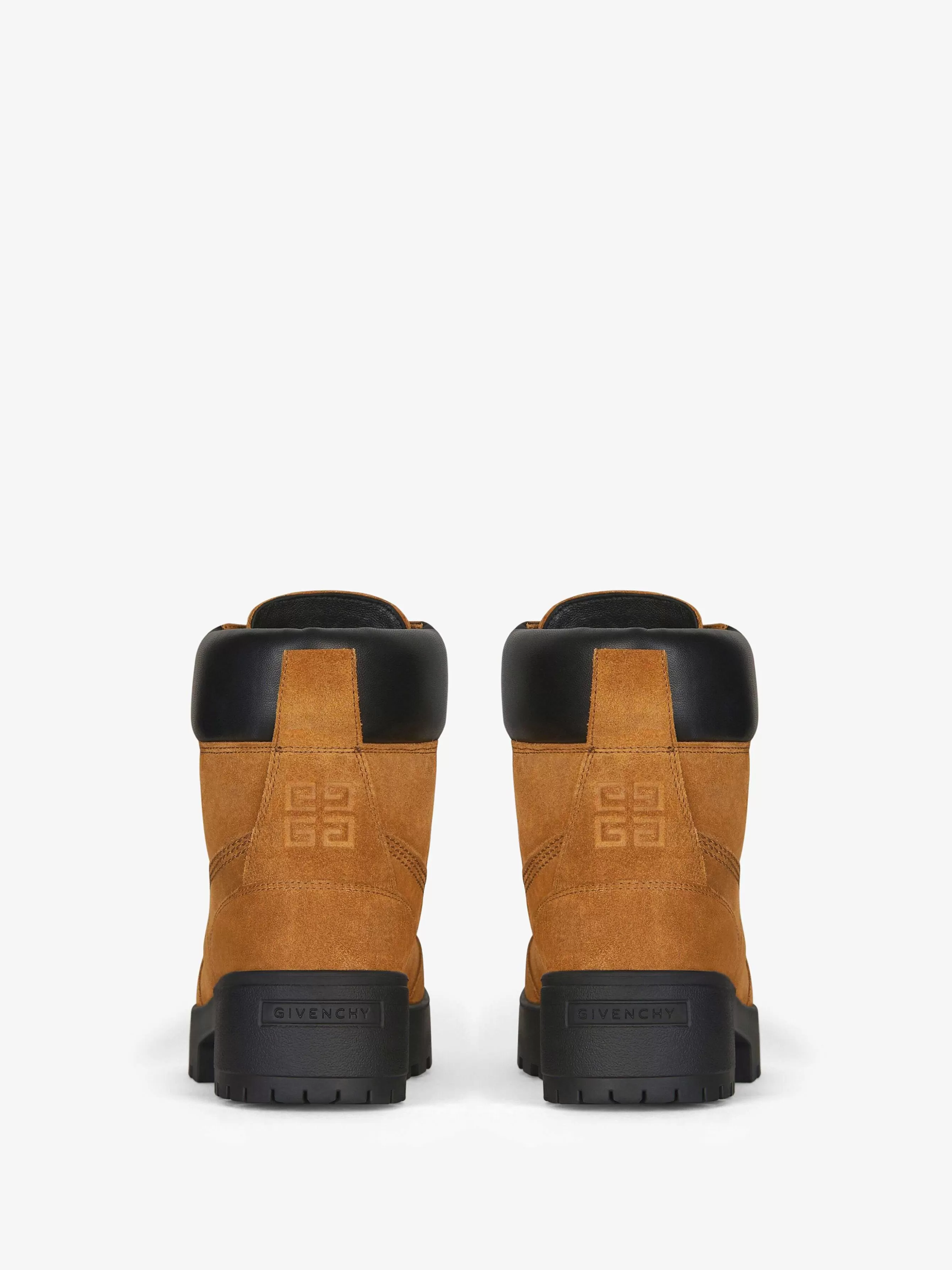 Givenchy Bottes Et Bottines>Bottines De Travail Trekker En Suede Beige/Noir