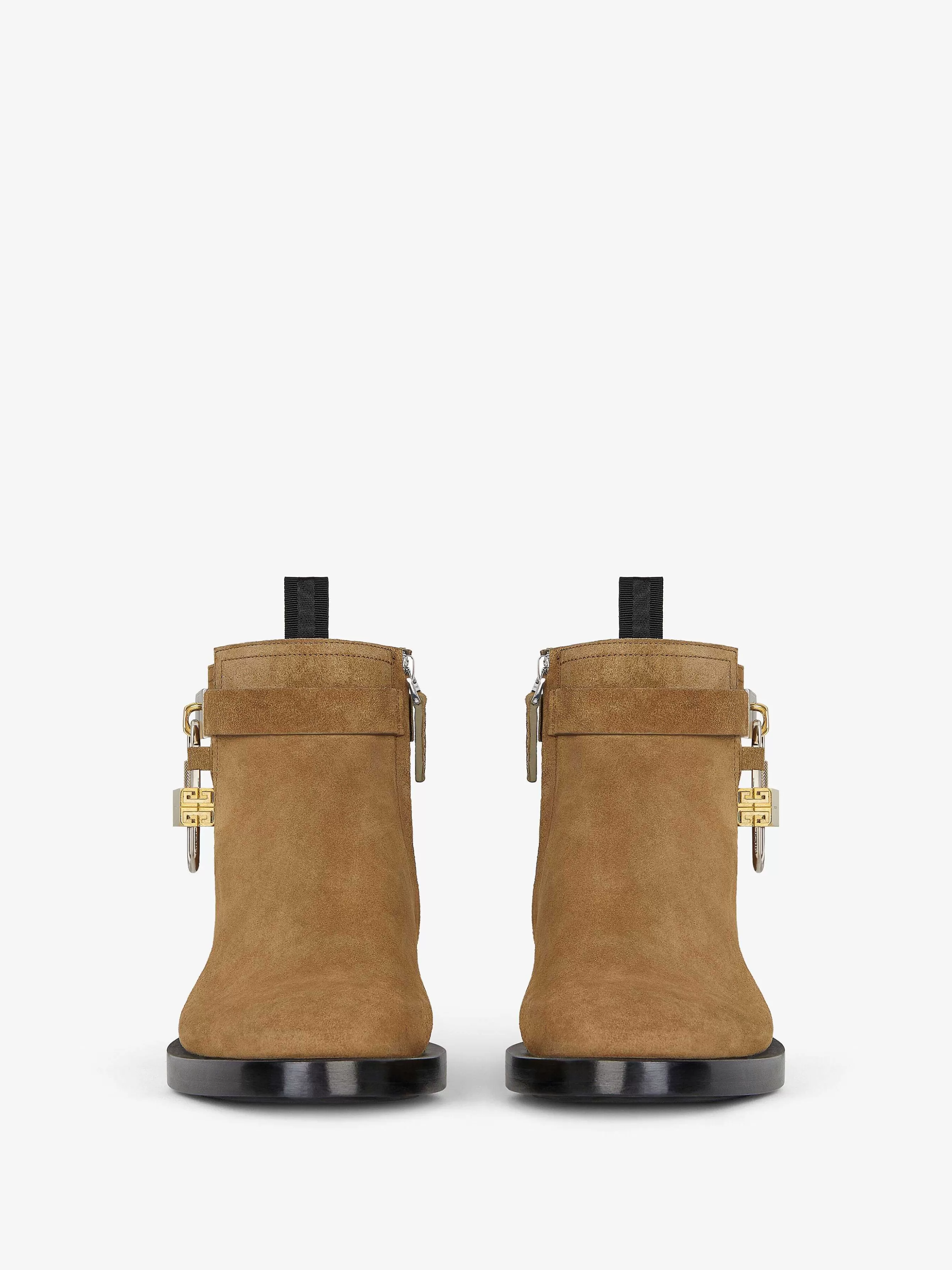 Givenchy Bottes & Derbies>Bottines Lock En Daim Brun Clair