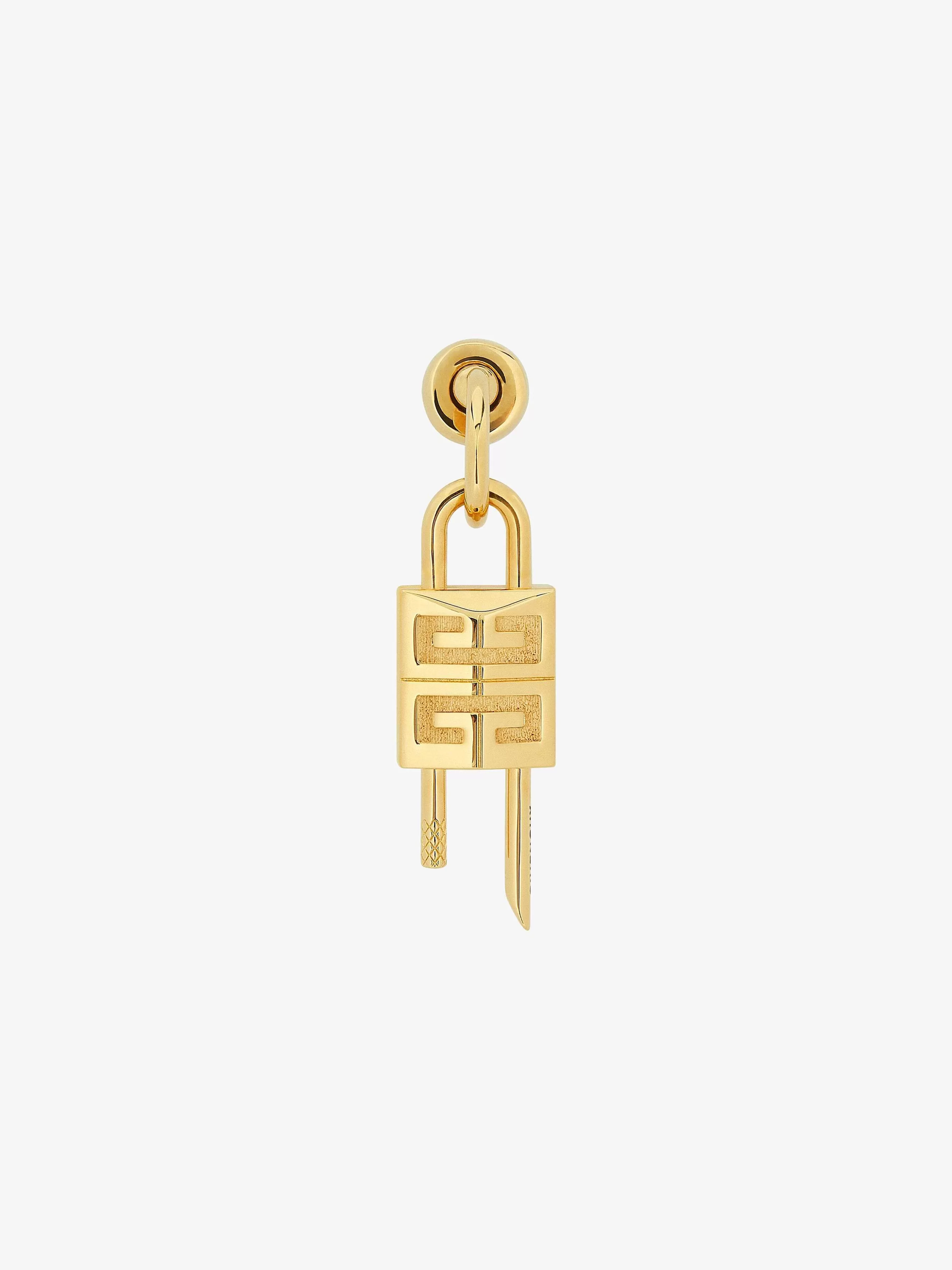 Givenchy Bijoux>Boucle D'Oreille Serrure En Metal Jaune Dore