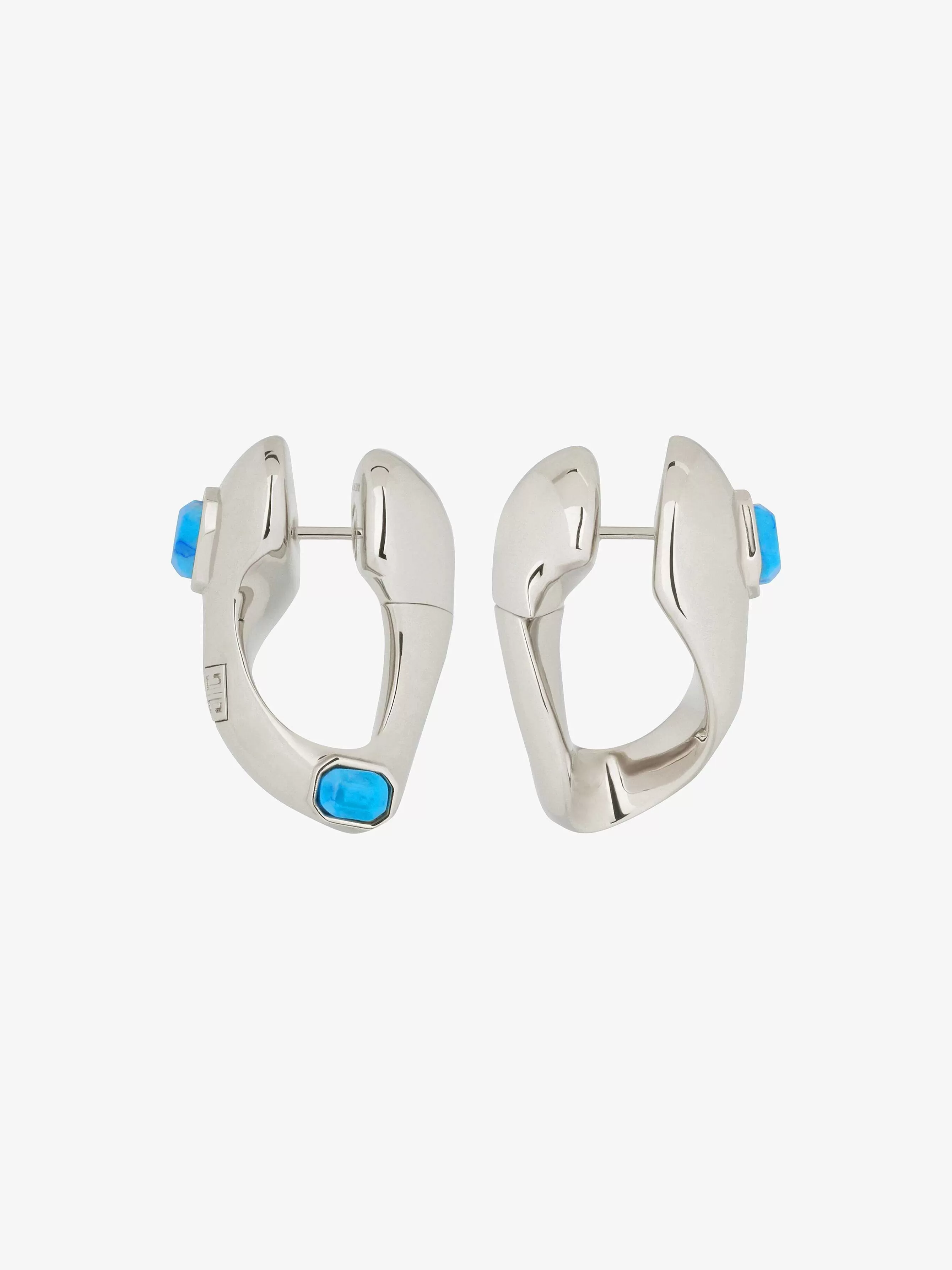 Givenchy Bijoux>Boucles D'Oreilles Bio En Metal Et Resine Turquoise