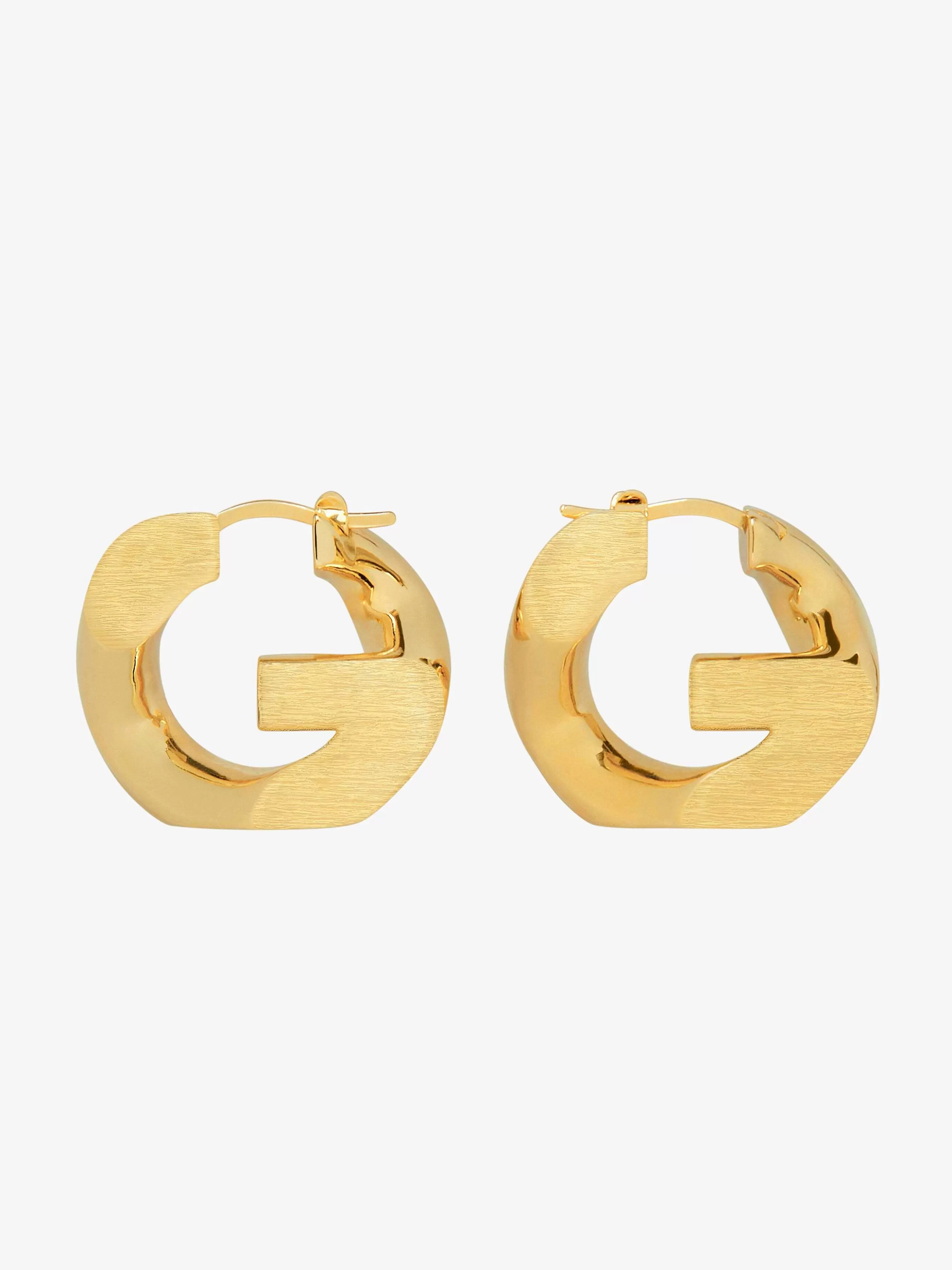 Givenchy Bijoux>Boucles D'Oreilles Chaine G En Metal Jaune Dore