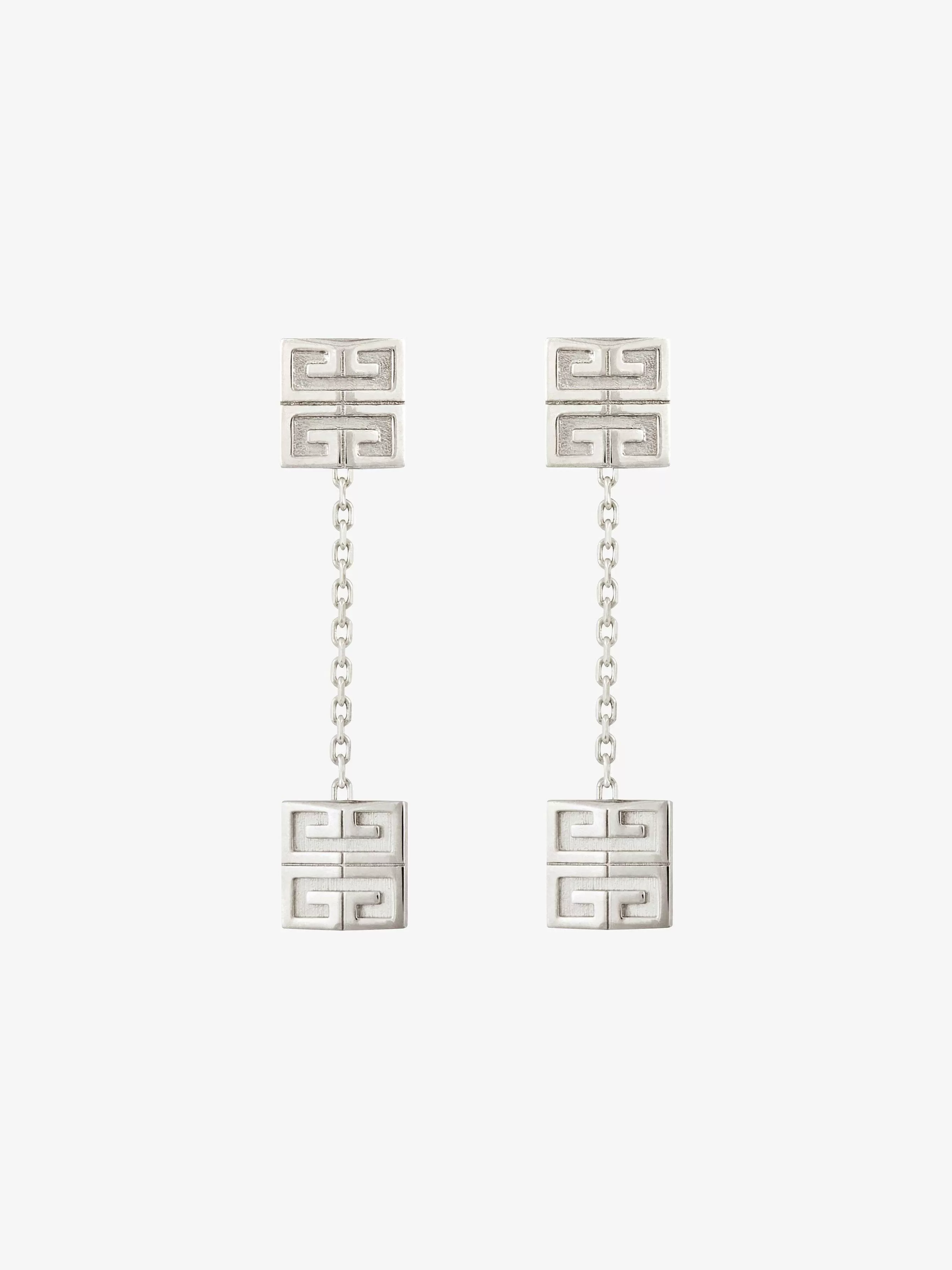 Givenchy Bijoux>Boucles D'Oreilles Pendantes 4G En Metal Argente