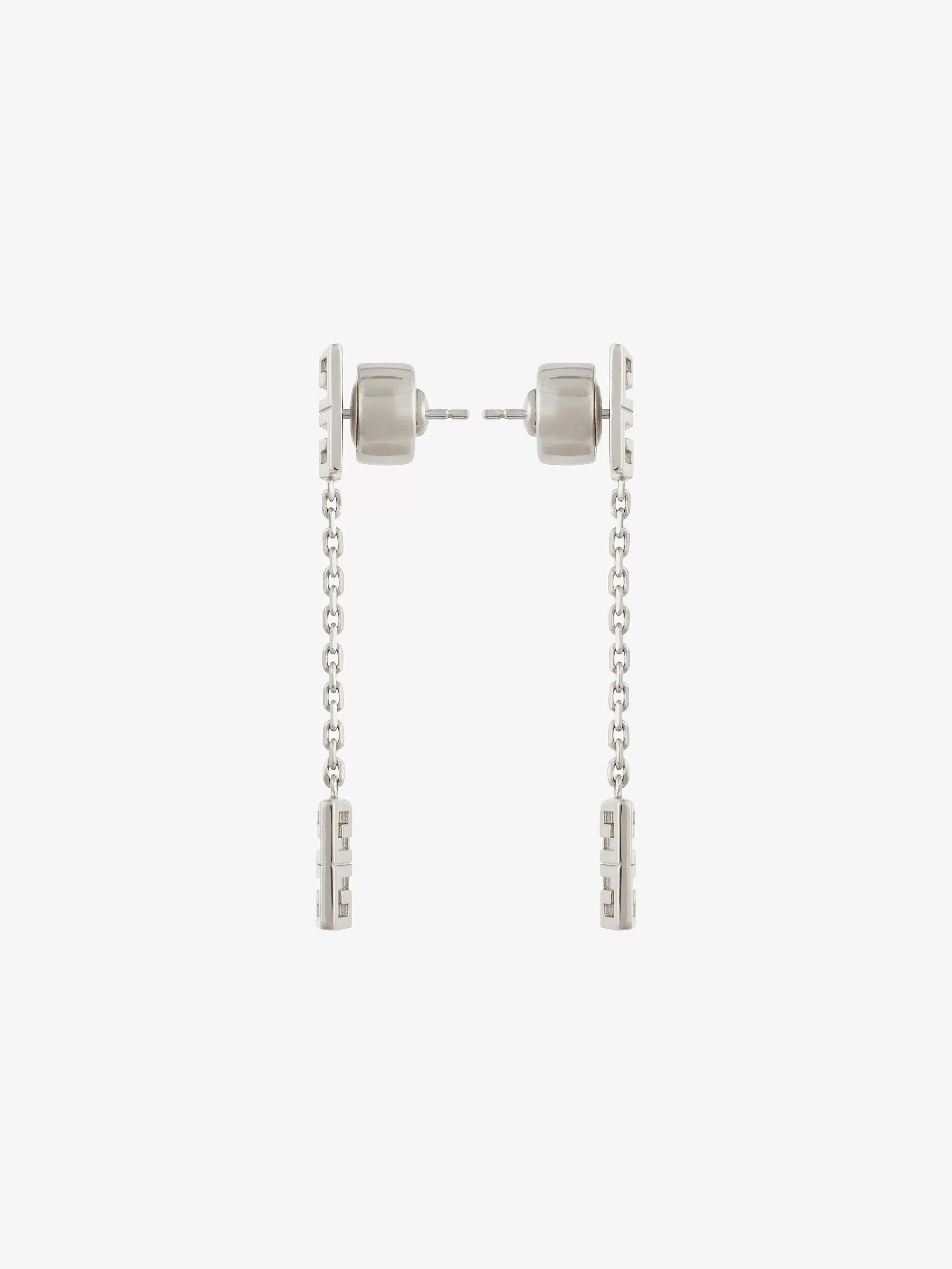 Givenchy Bijoux>Boucles D'Oreilles Pendantes 4G En Metal Argente