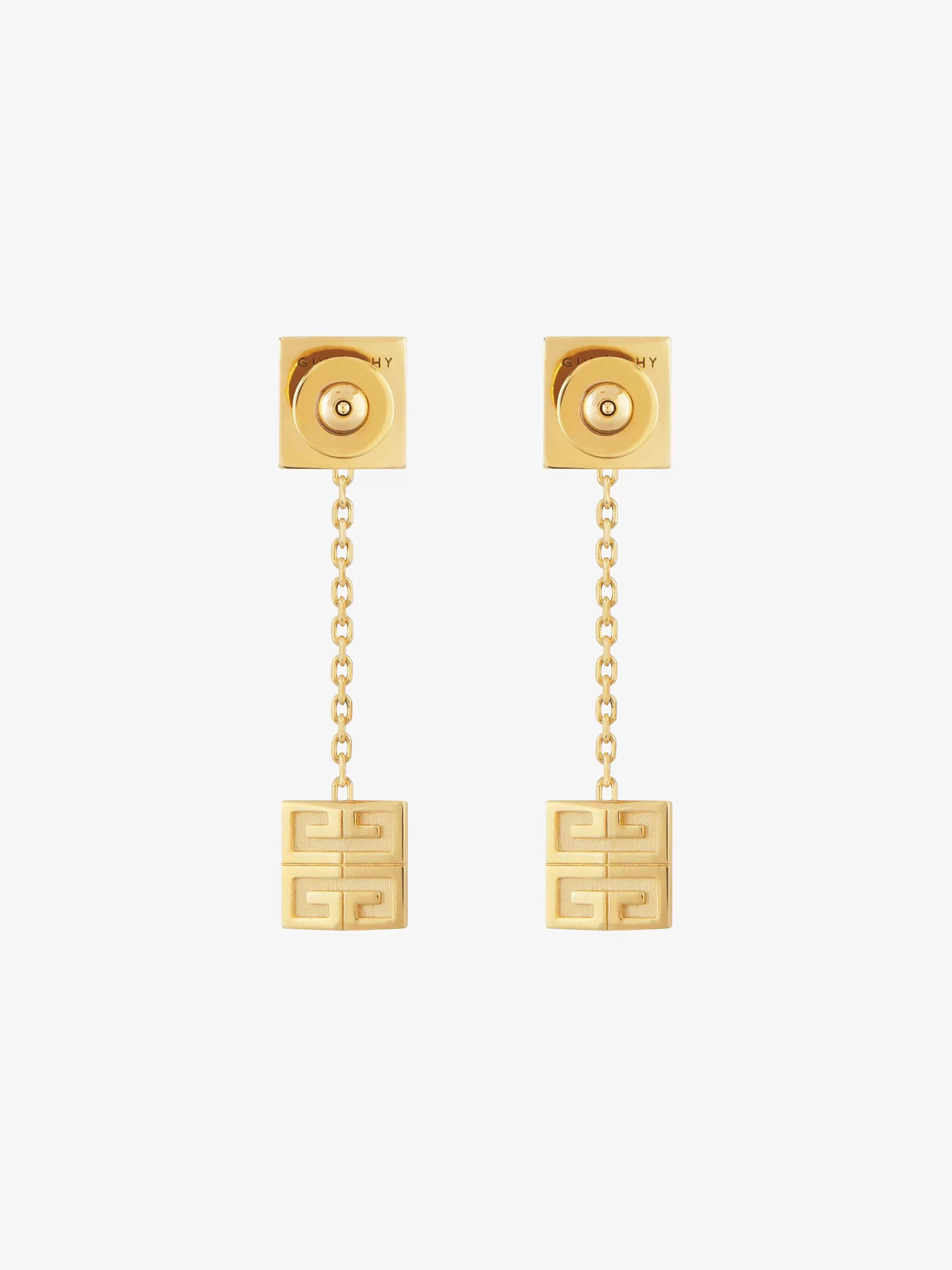 Givenchy Bijoux>Boucles D'Oreilles Pendantes 4G En Metal Jaune Dore