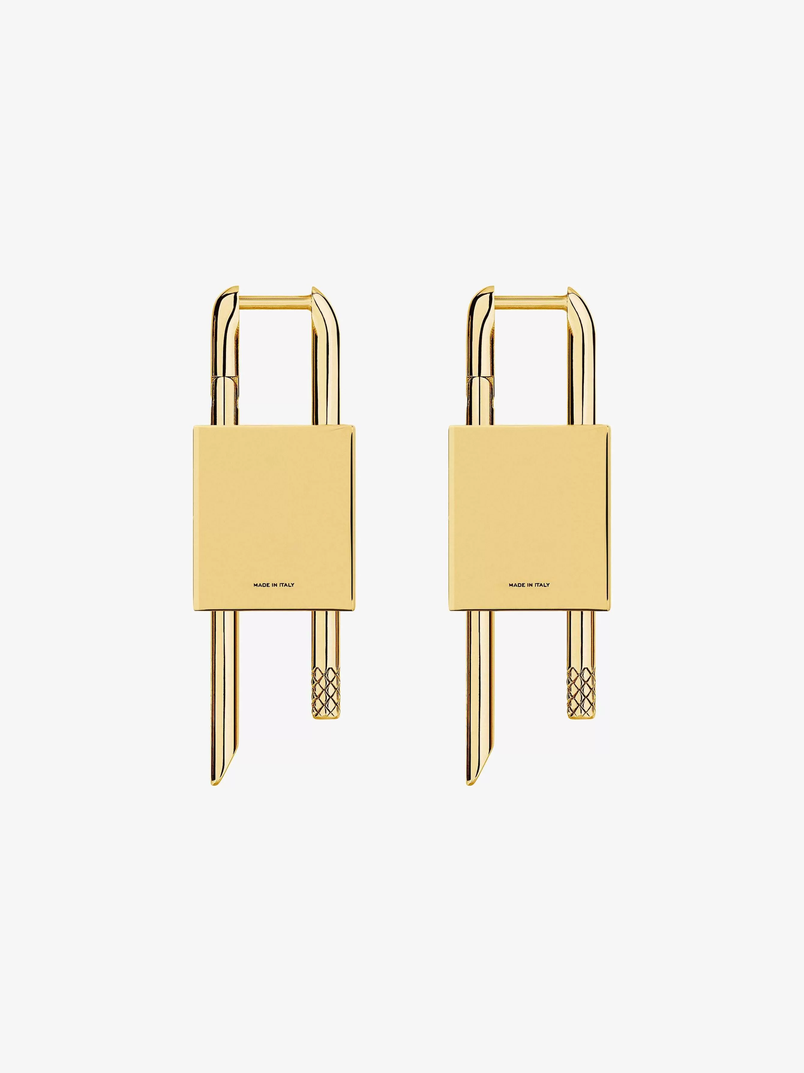 Givenchy Bijoux>Boucles D'Oreilles Serrure En Metal Jaune Dore