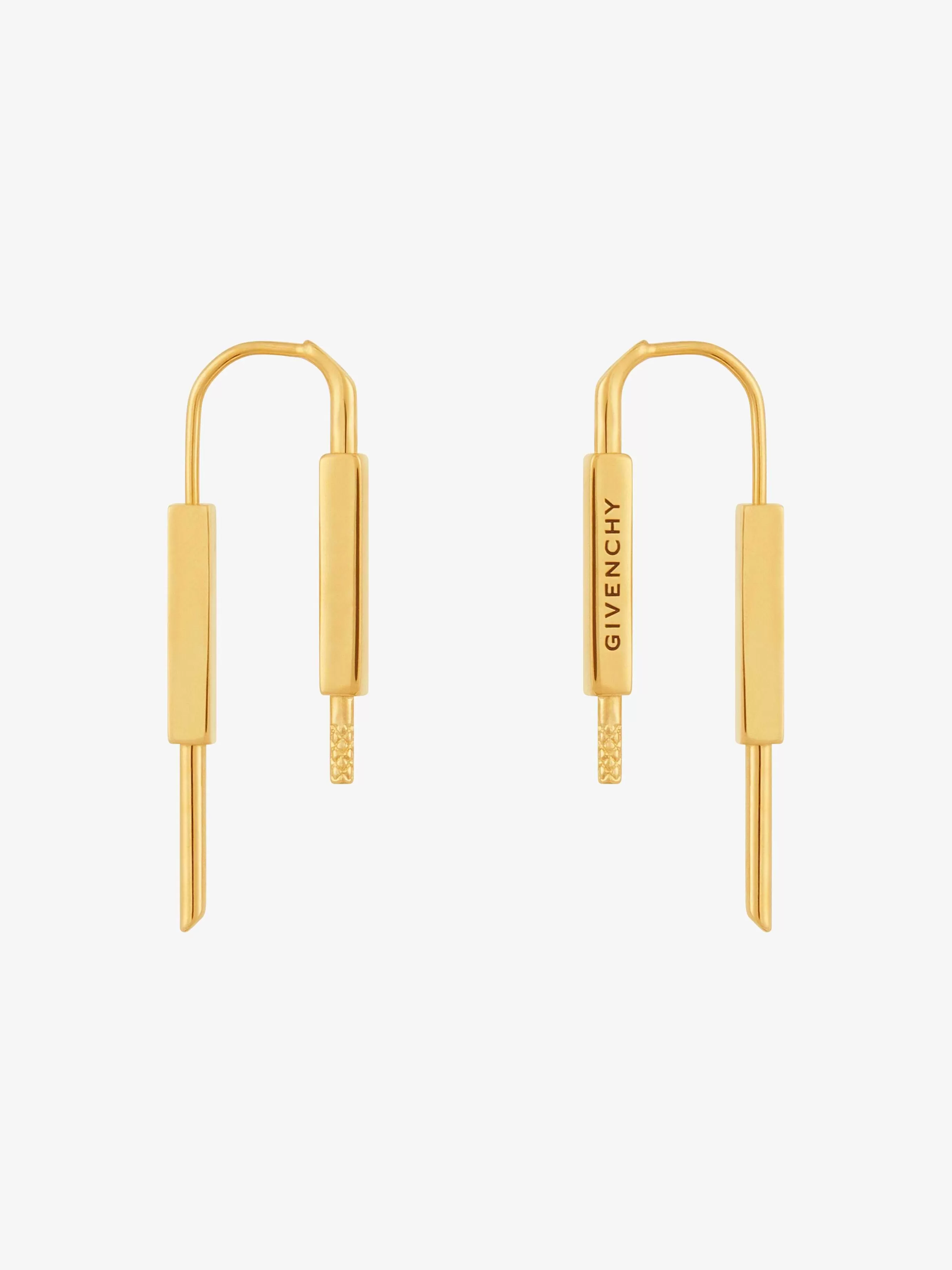 Givenchy Bijoux>Boucles D'Oreilles U Lock En Metal Jaune Dore