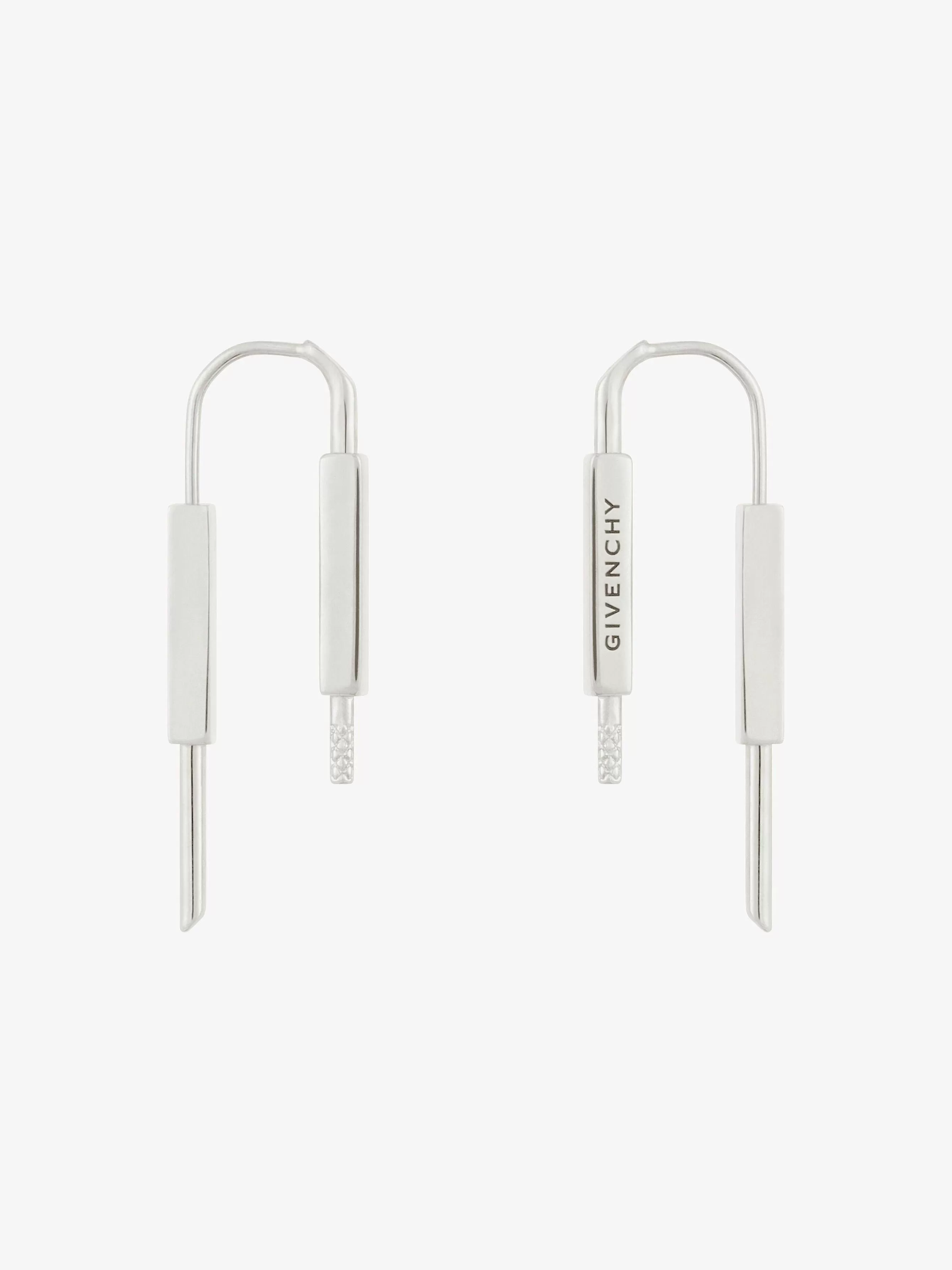 Givenchy Bijoux>Boucles D'Oreilles U Lock En Metal Argente