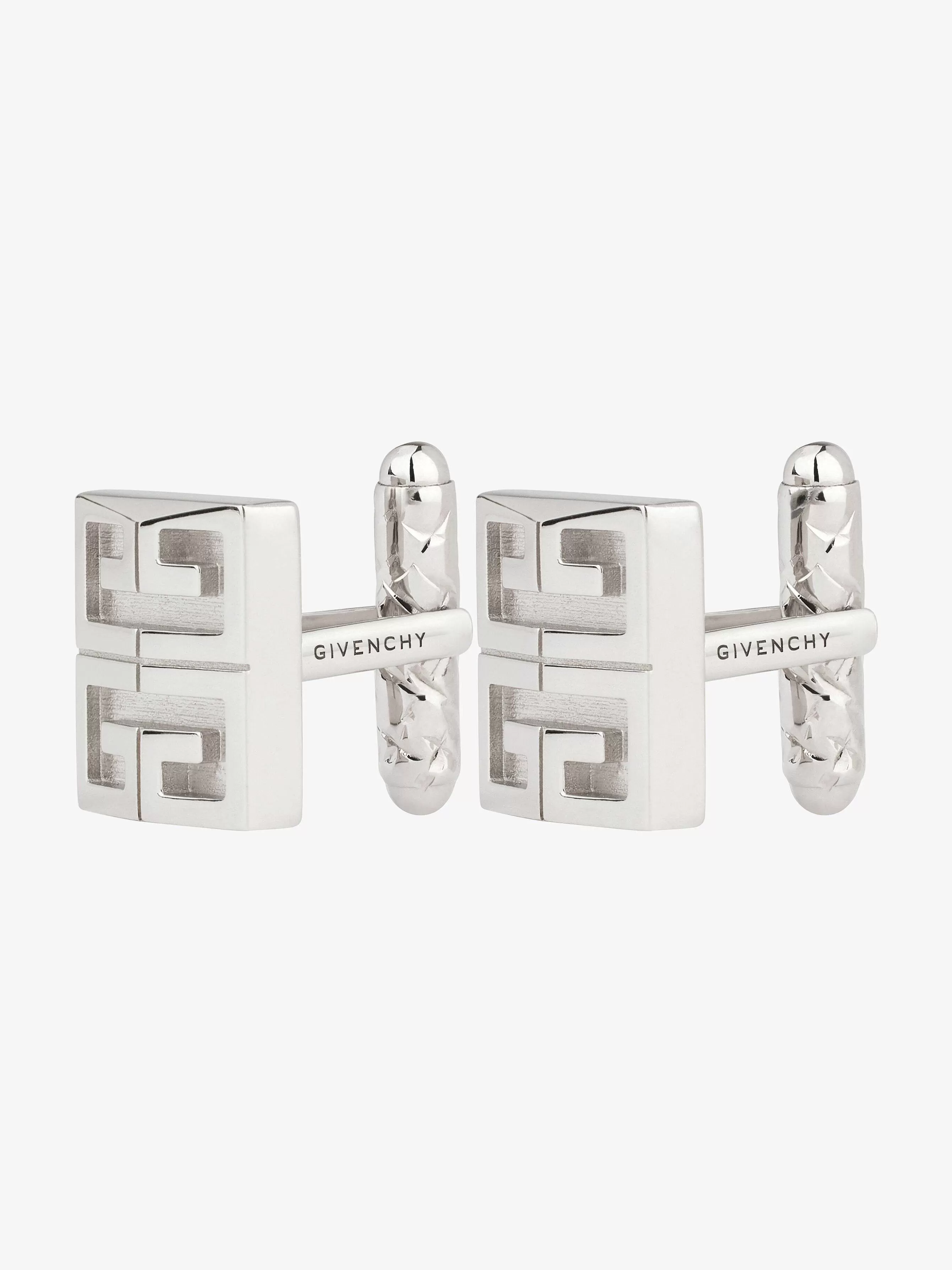 Givenchy Autres Accessoires>Boutons De Manchette 4G En Metal Argente