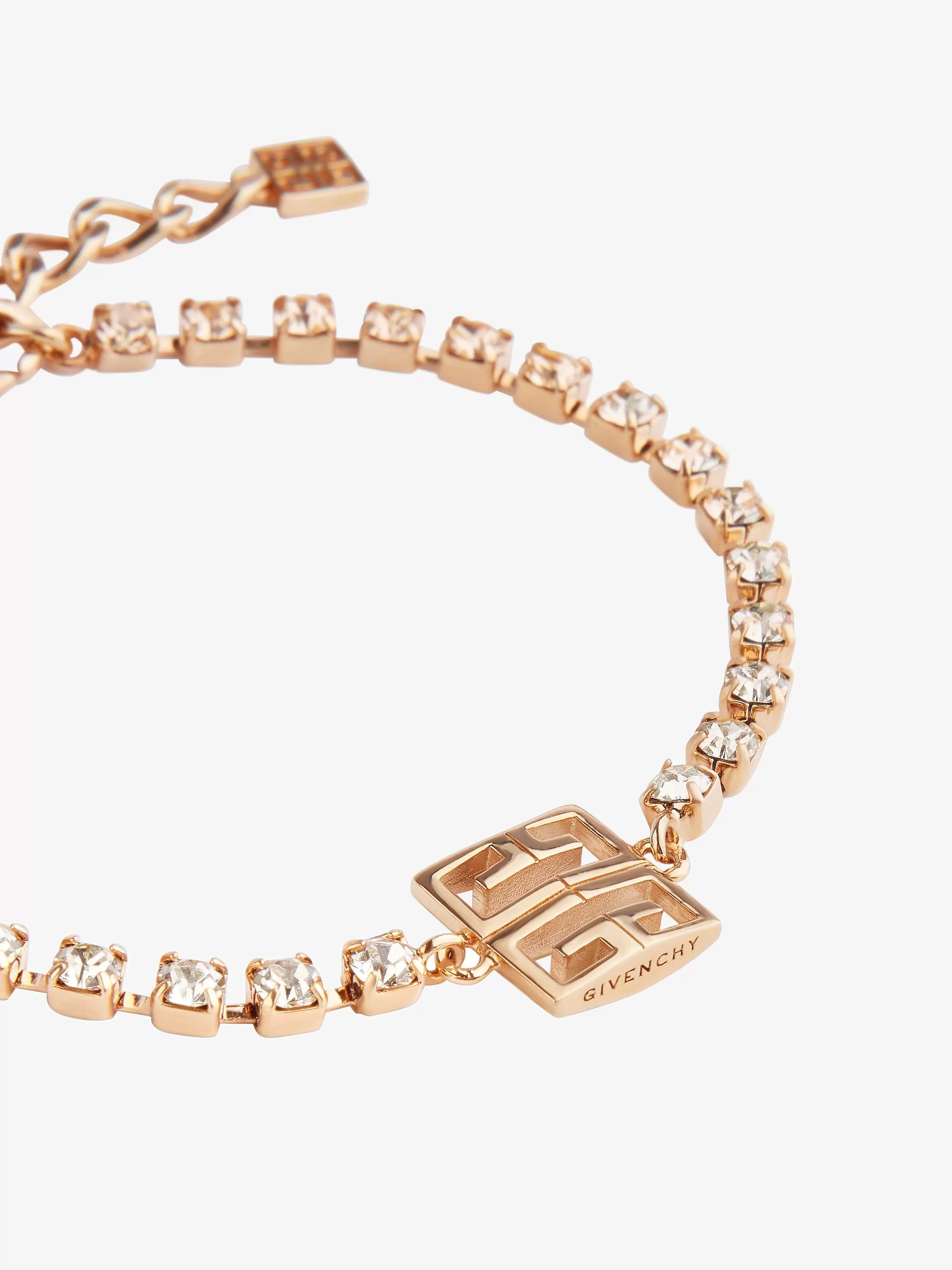 Givenchy Bijoux>Bracelet 4G En Metal Avec Cristaux Or Rose