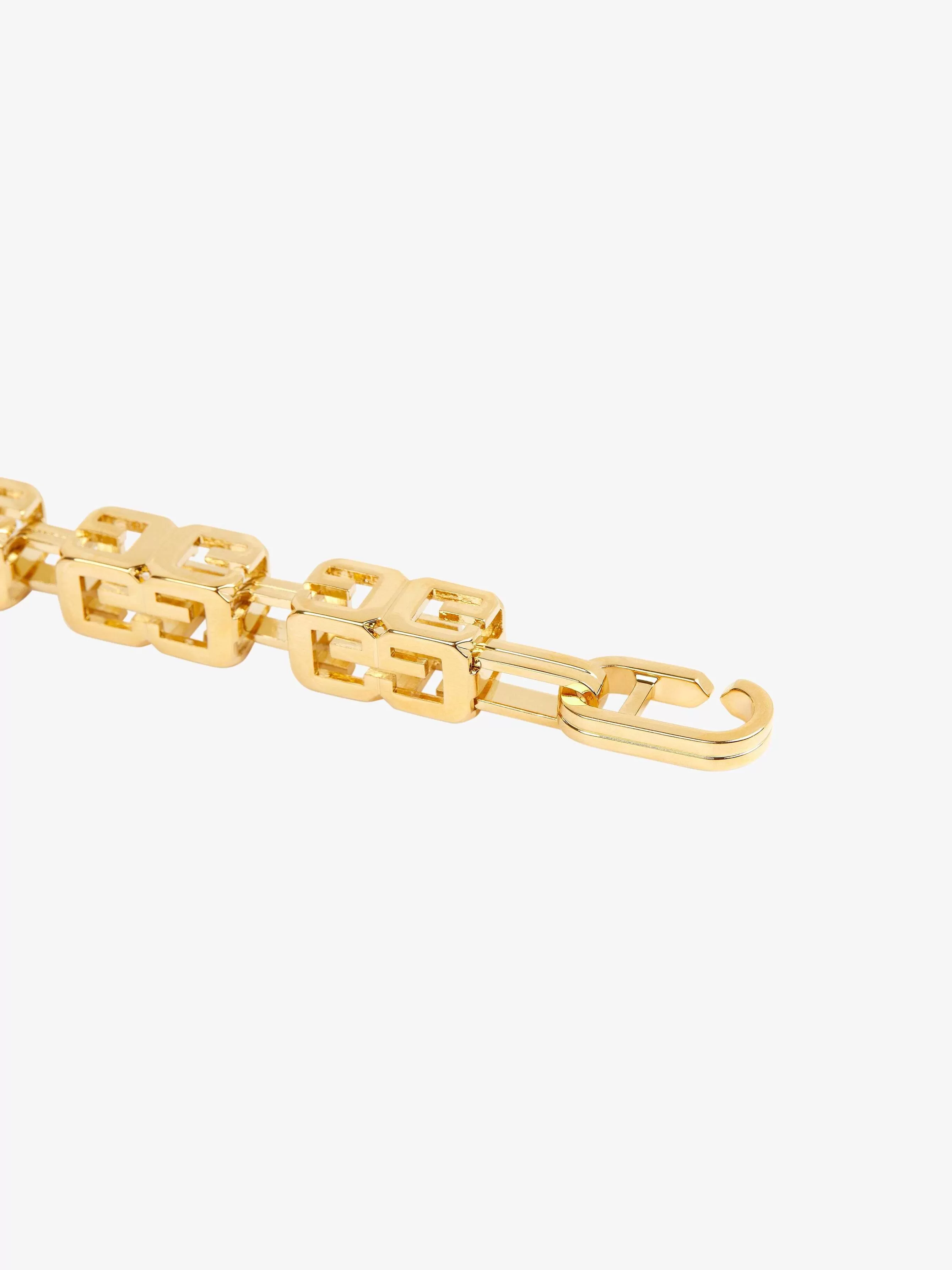 Givenchy Autres Accessoires>Bracelet Chaine G Cube En Metal Dore