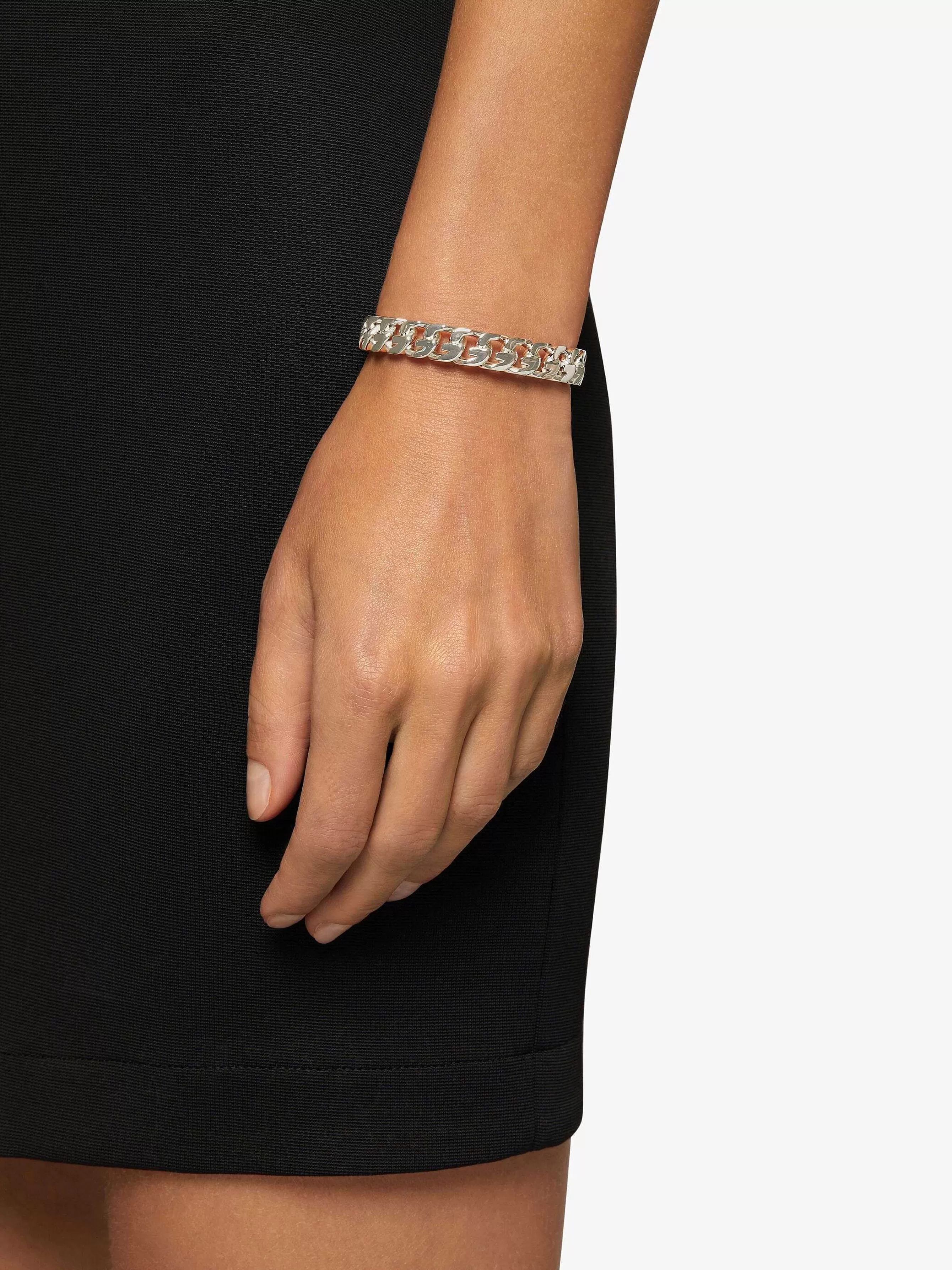 Givenchy Bijoux>Bracelet Chaine G En Metal Argente