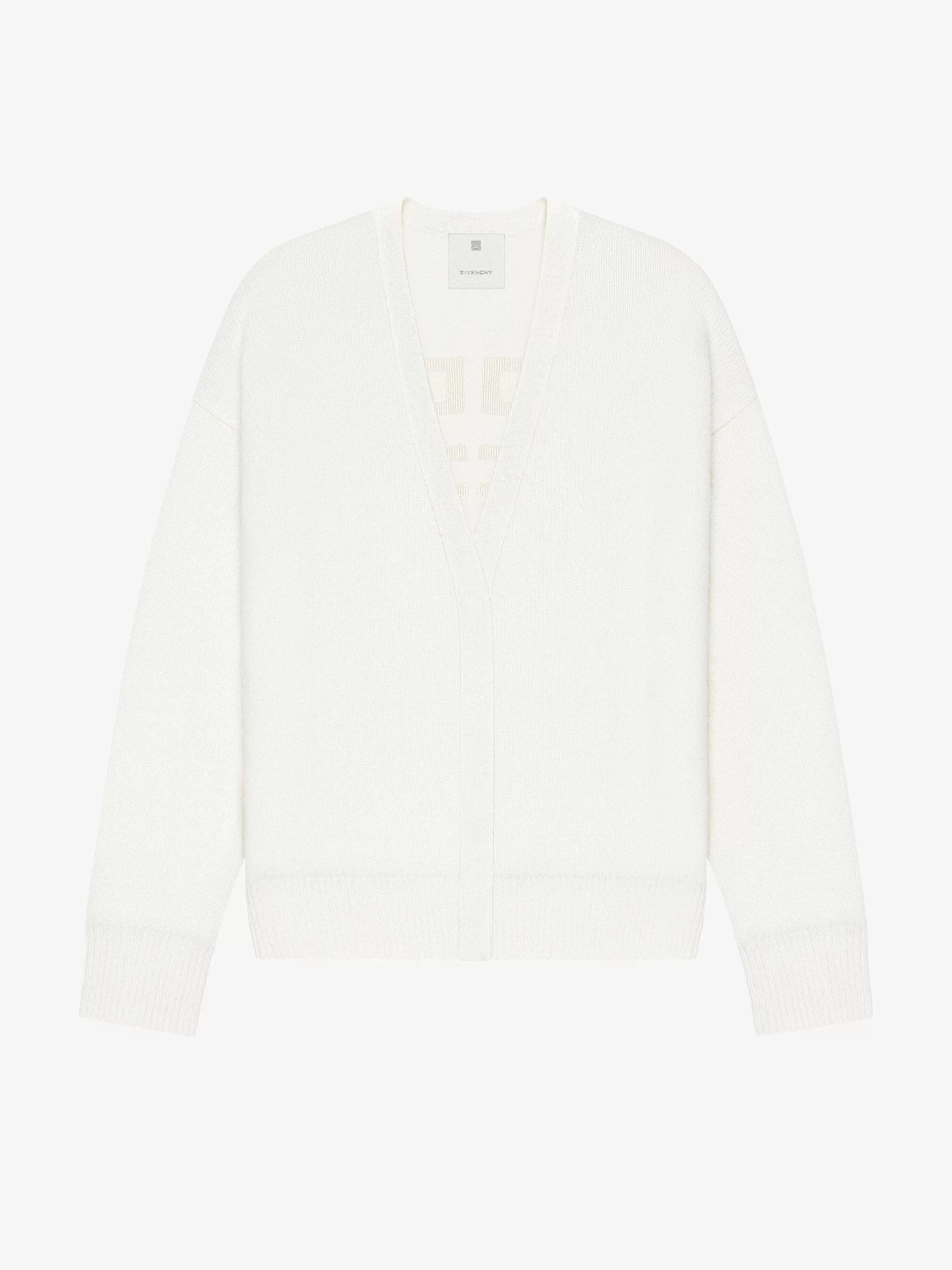 Givenchy Tricots>Cardigan 4G En Cachemire Ivoire