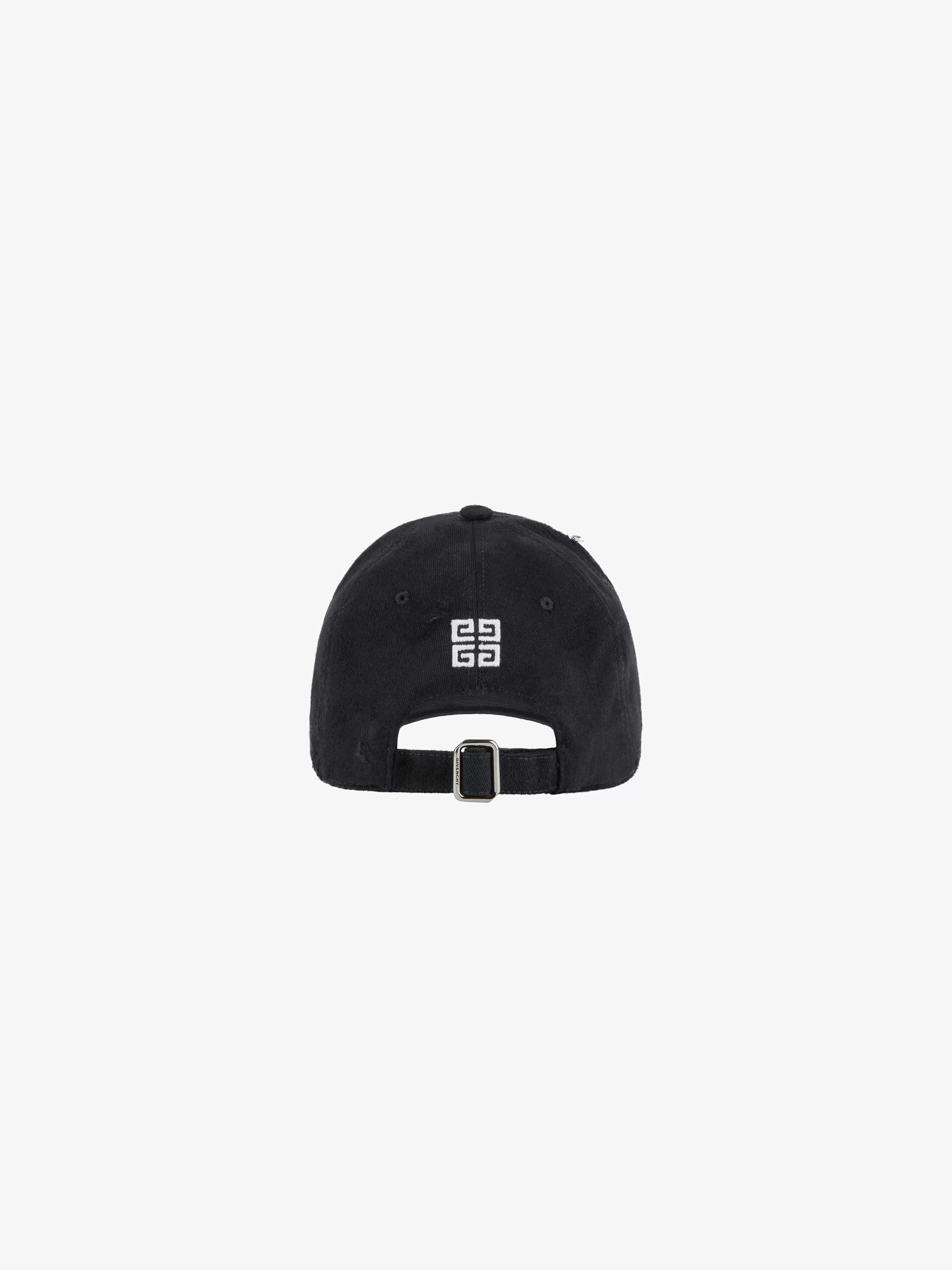 Givenchy Bonnets Et Casquettes>Casquette En Coton Dechire Et Repare Avec Clous Noir