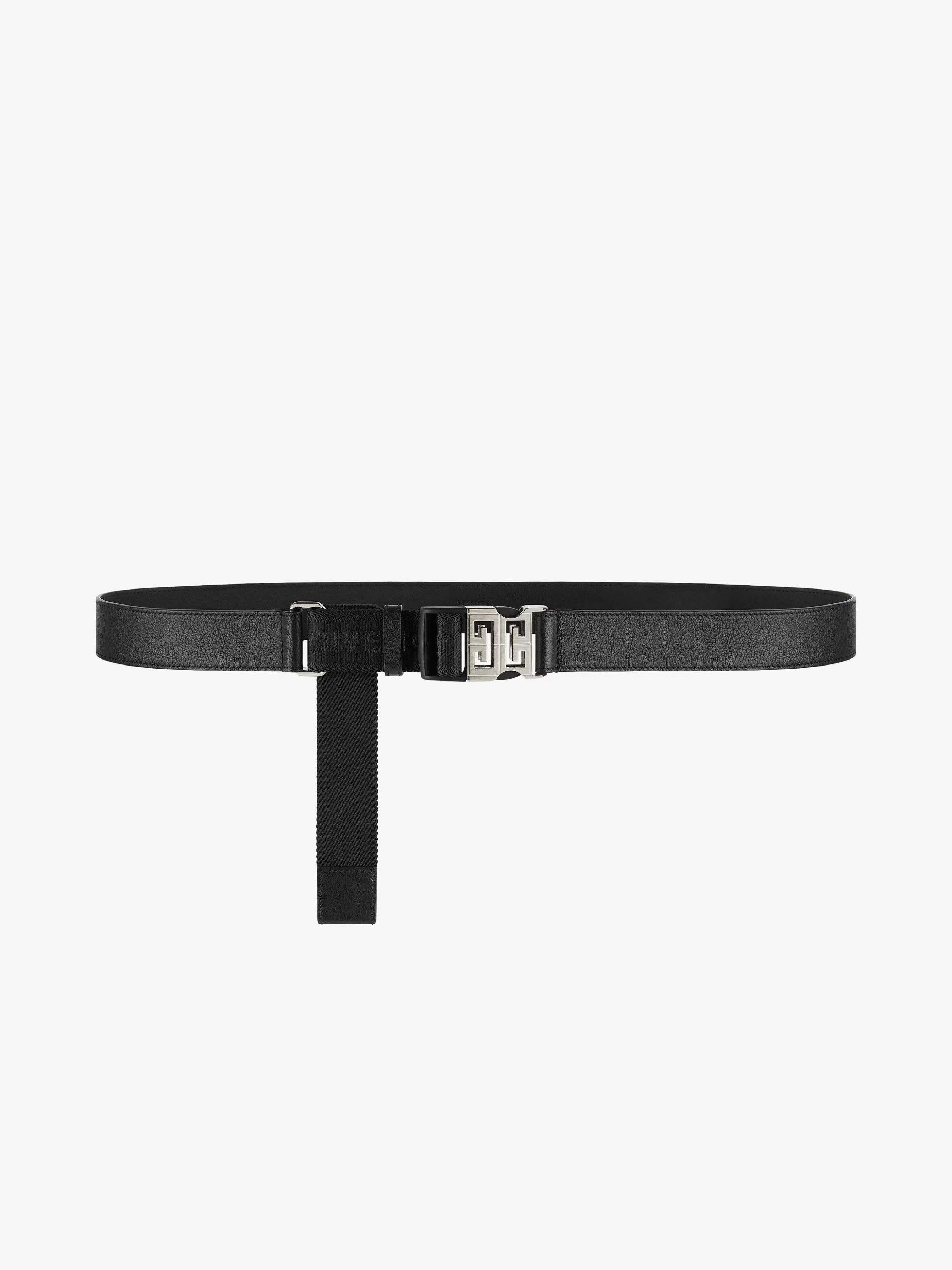 Givenchy Ceintures>Ceinture A Boucle 4G Release En Cuir Et Sangle Noir