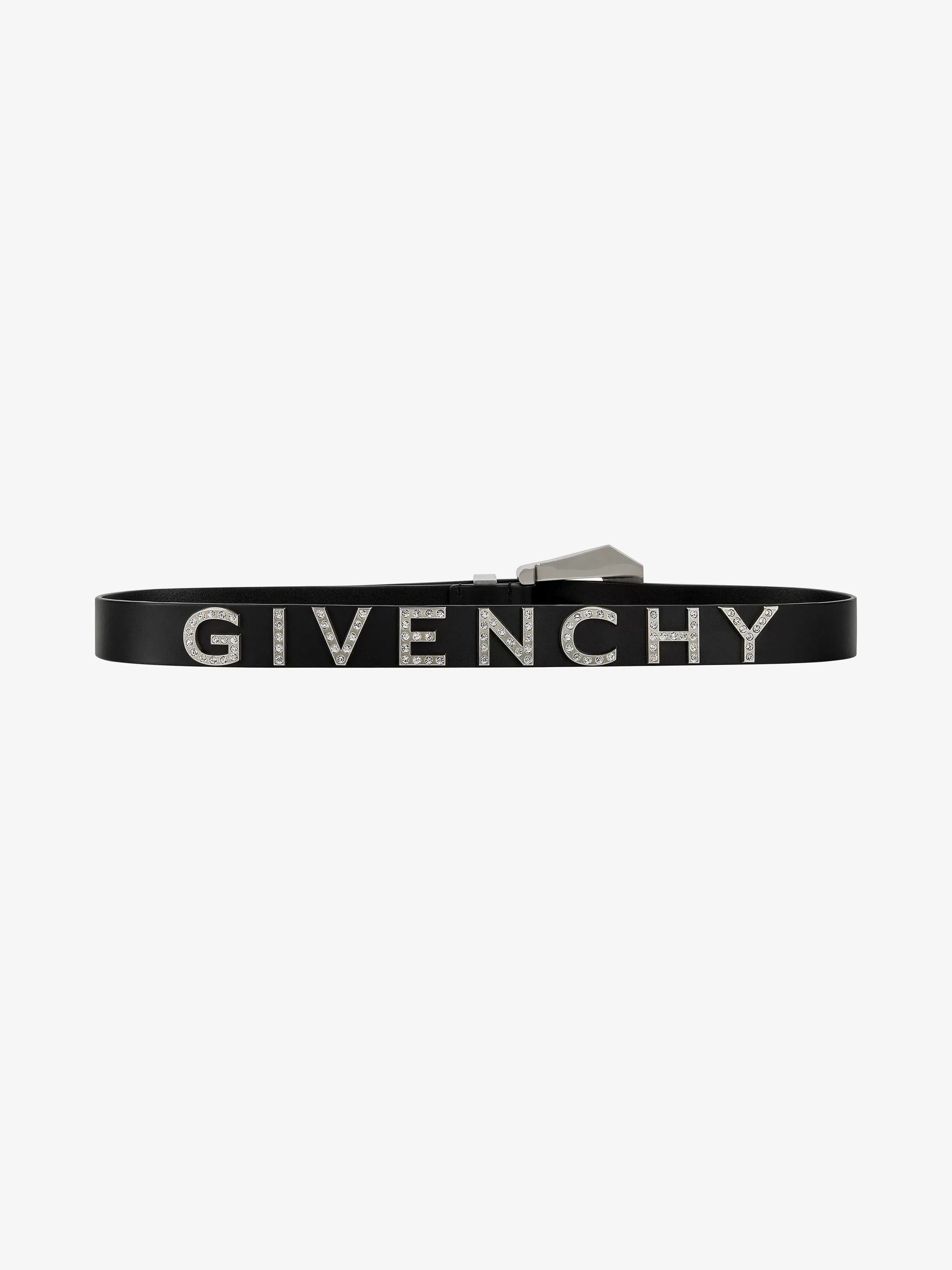 Givenchy Ceintures>Ceinture Cowboy En Cuir Avec Strass Noir