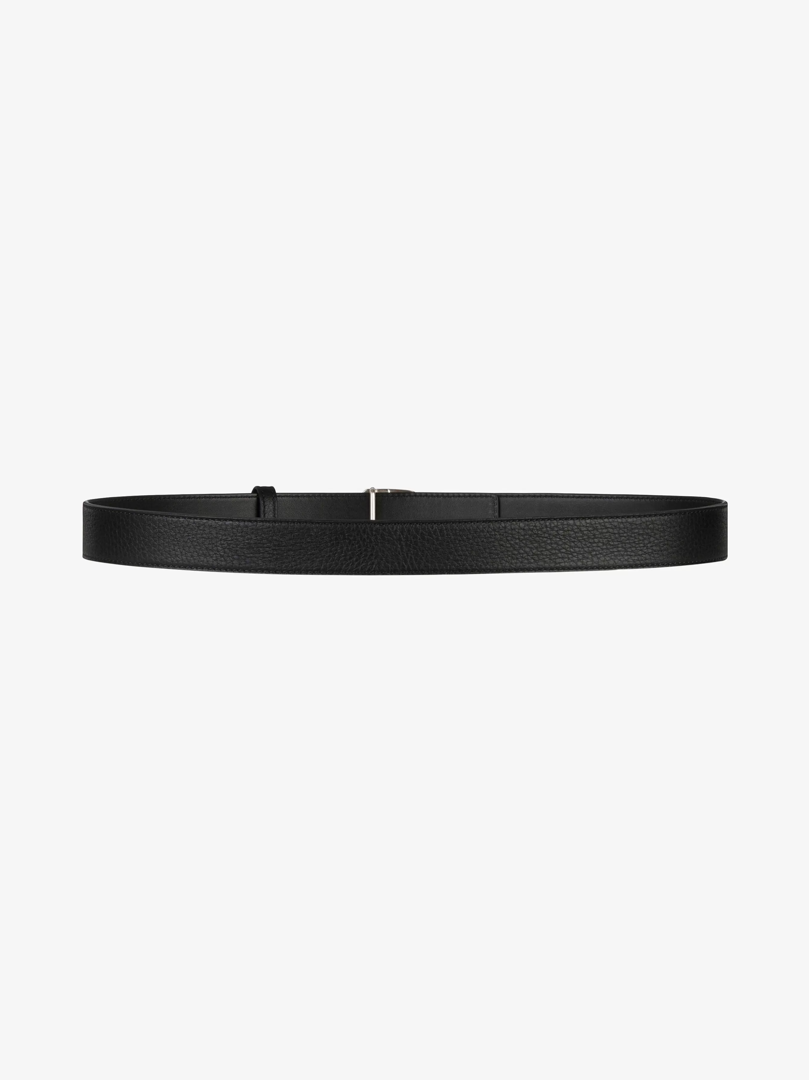 Givenchy Ceintures>Ceinture En Cuir Graine Avec Boucle G-Chain Noir