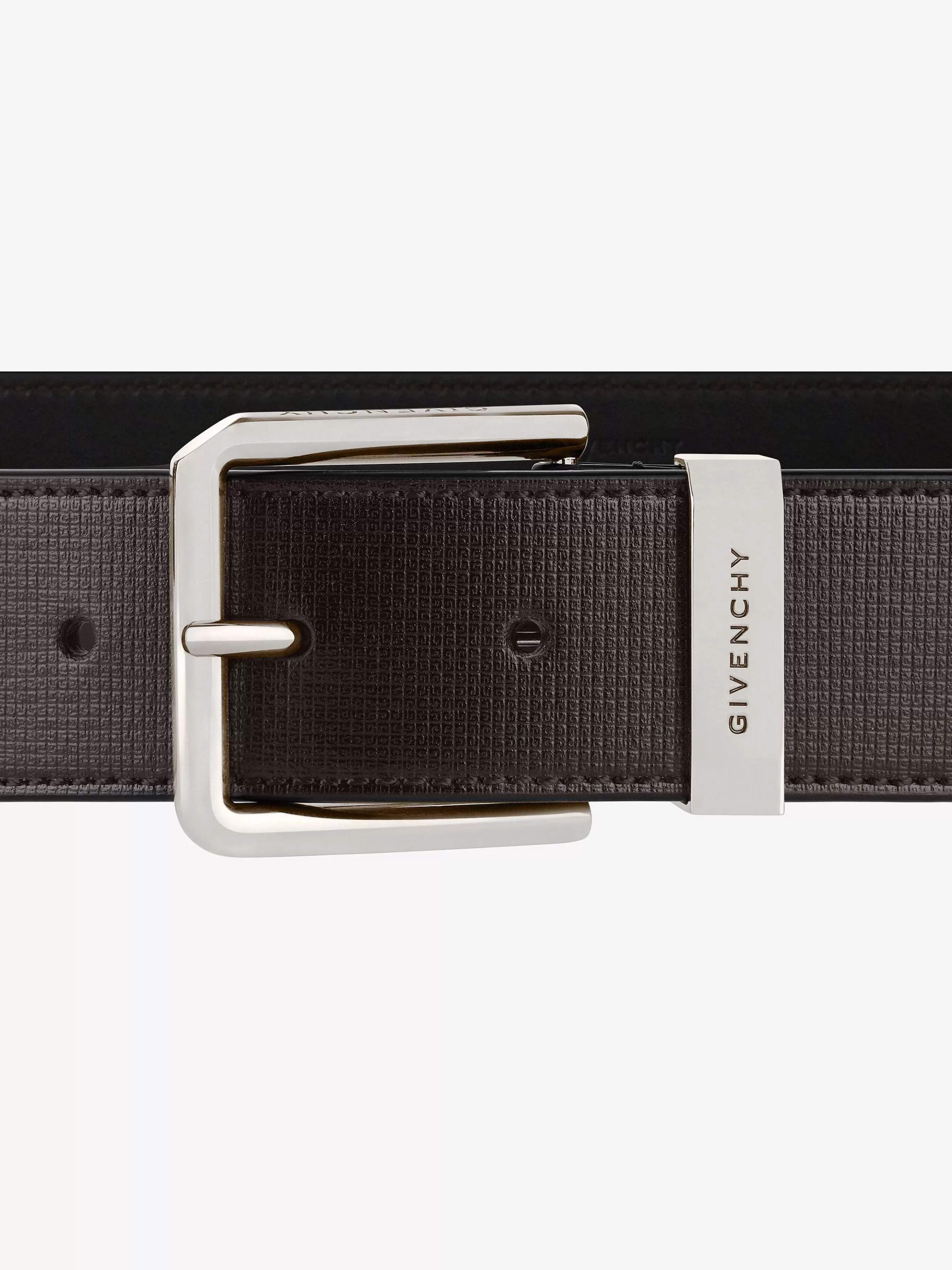 Givenchy Ceintures>Ceinture Gentleman En Cuir Classique 4G Marron Fonce