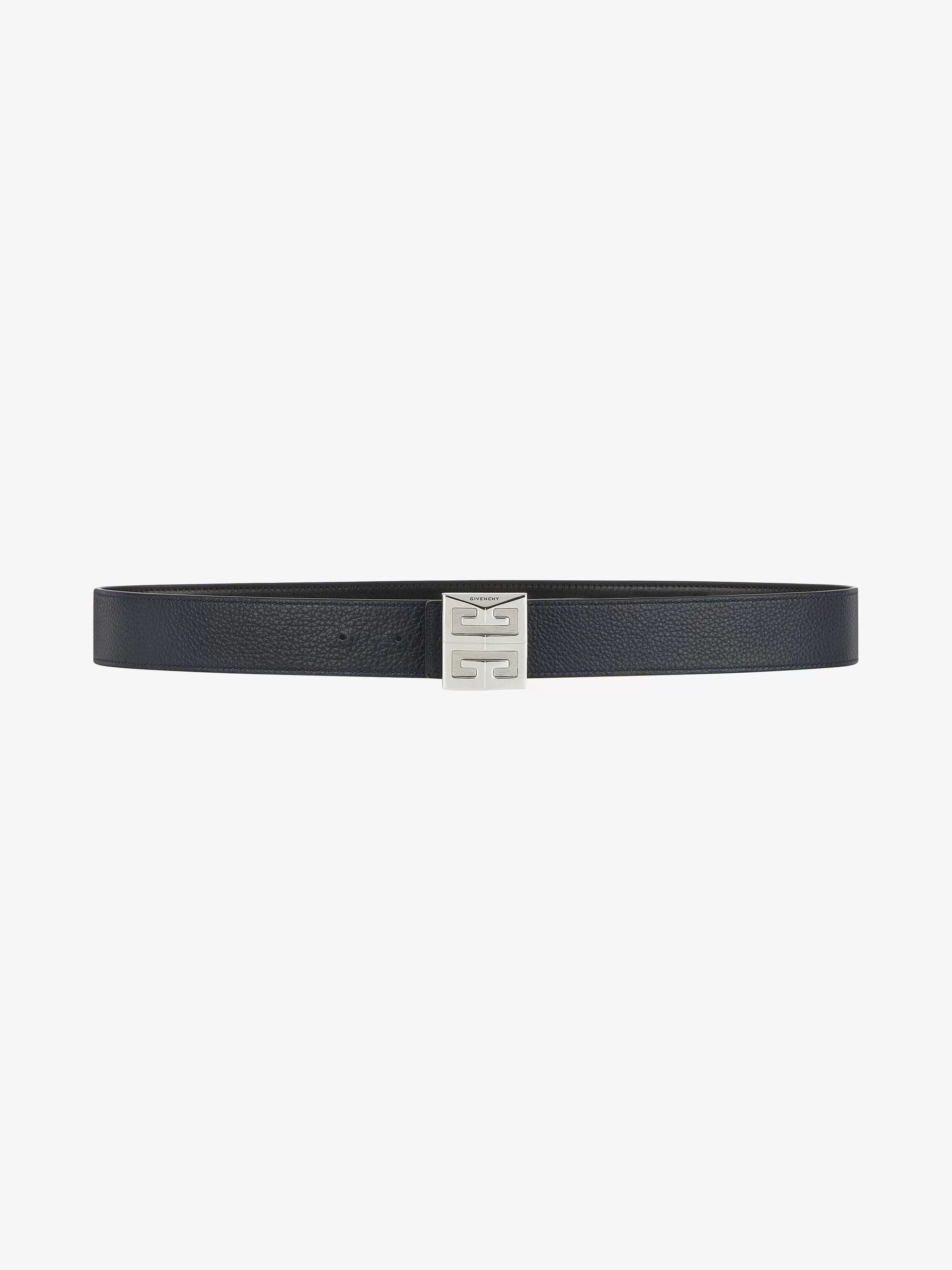 Givenchy Ceintures>Ceinture Reversible 4G En Cuir Noir/Bleu Fonce