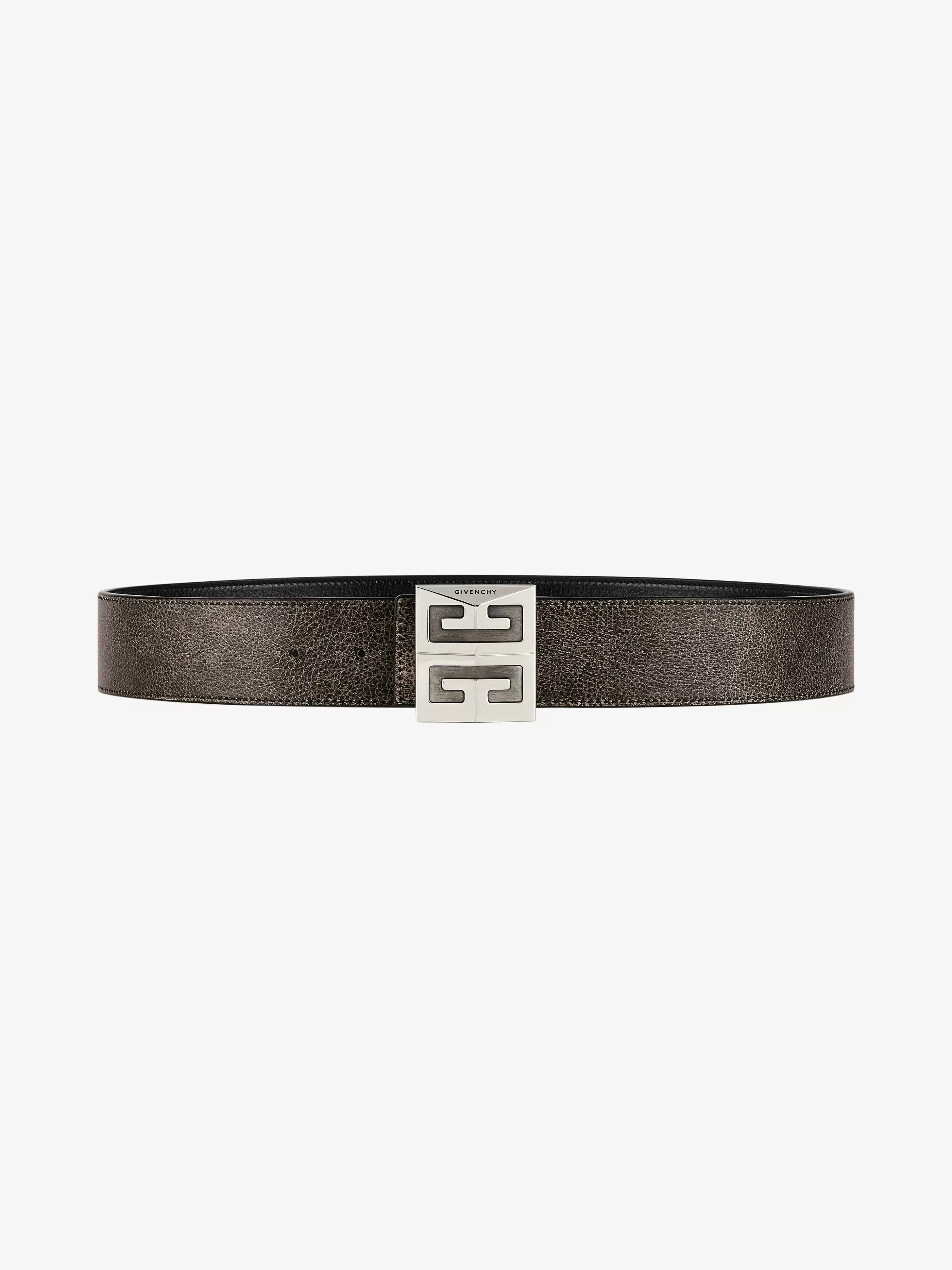 Givenchy Ceintures>Ceinture Reversible 4G En Cuir Gris Noir