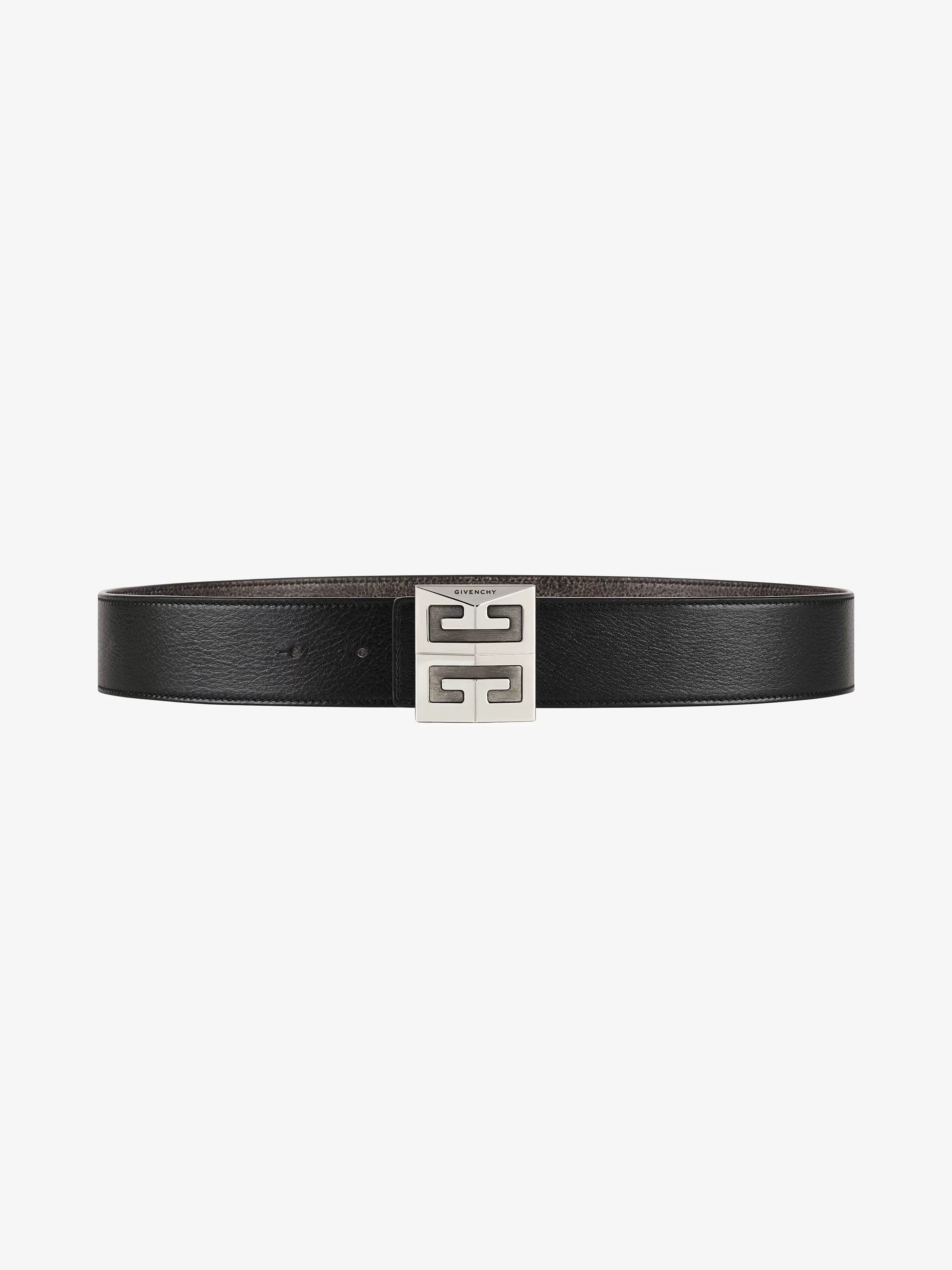 Givenchy Ceintures>Ceinture Reversible 4G En Cuir Gris Noir