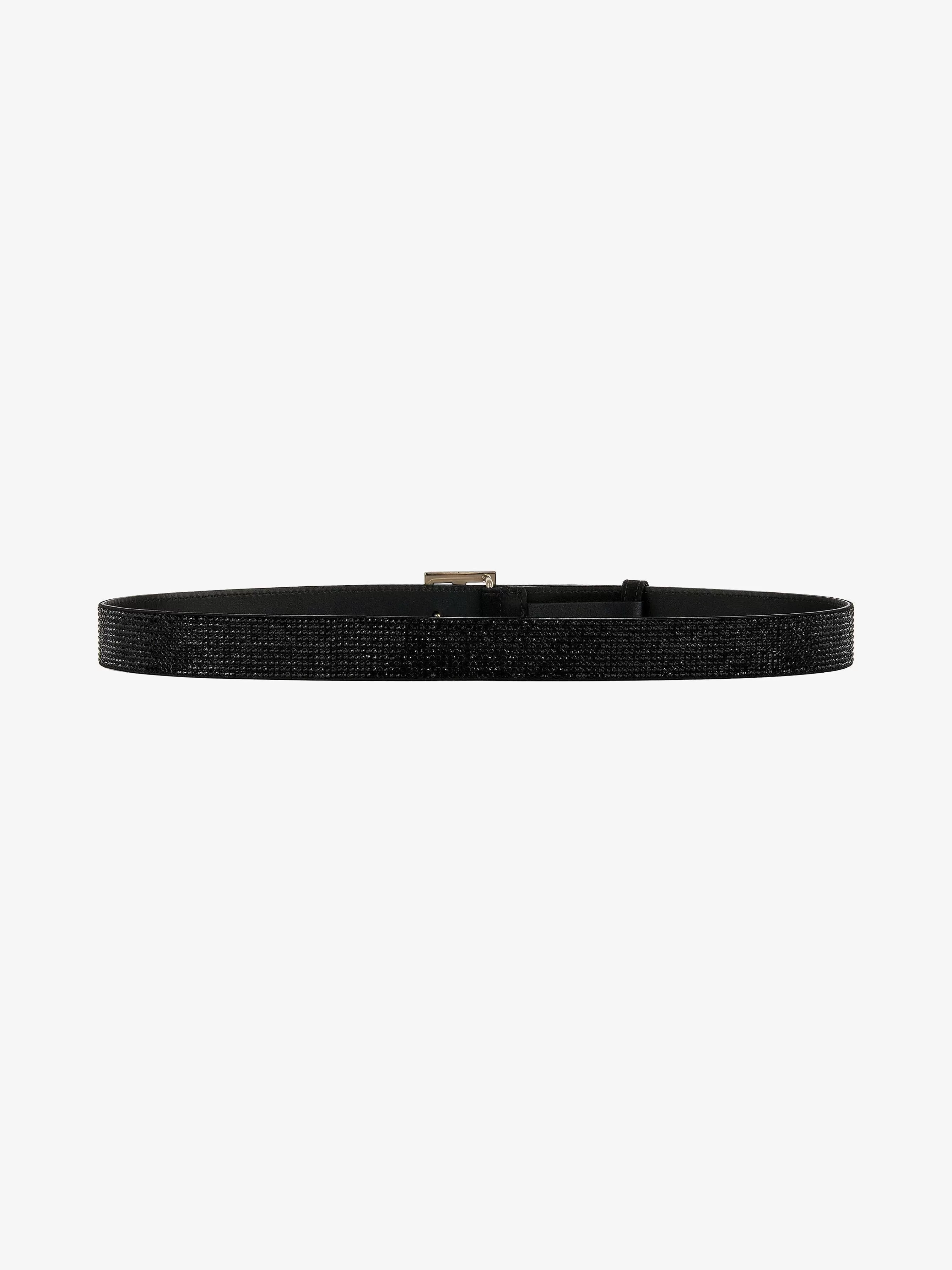 Givenchy Ceintures>Ceinture Reversible 4G En Strass Et Cuir Noir