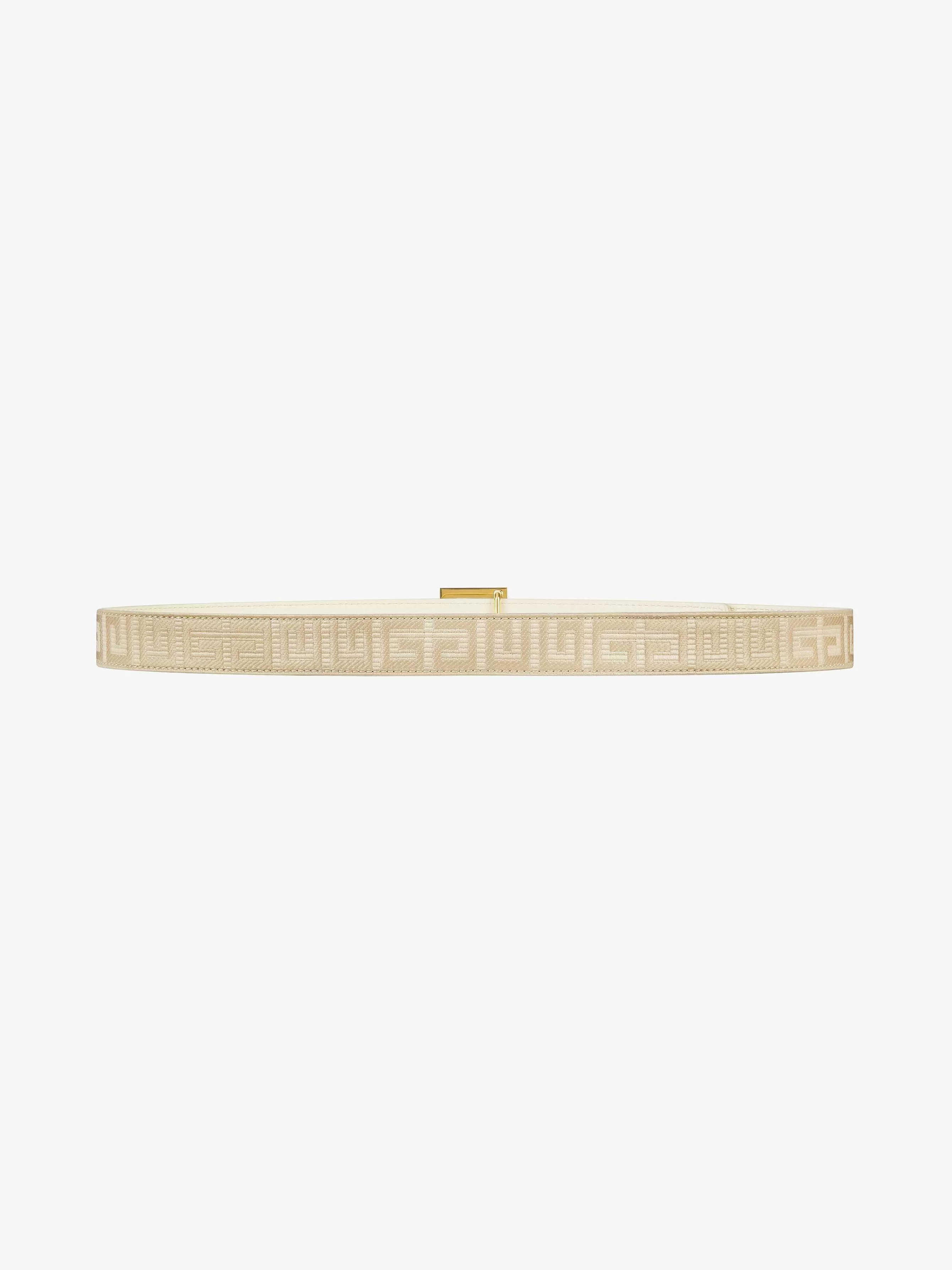 Givenchy Ceintures>Ceinture Reversible 4G En Toile Enduite Beige Naturel