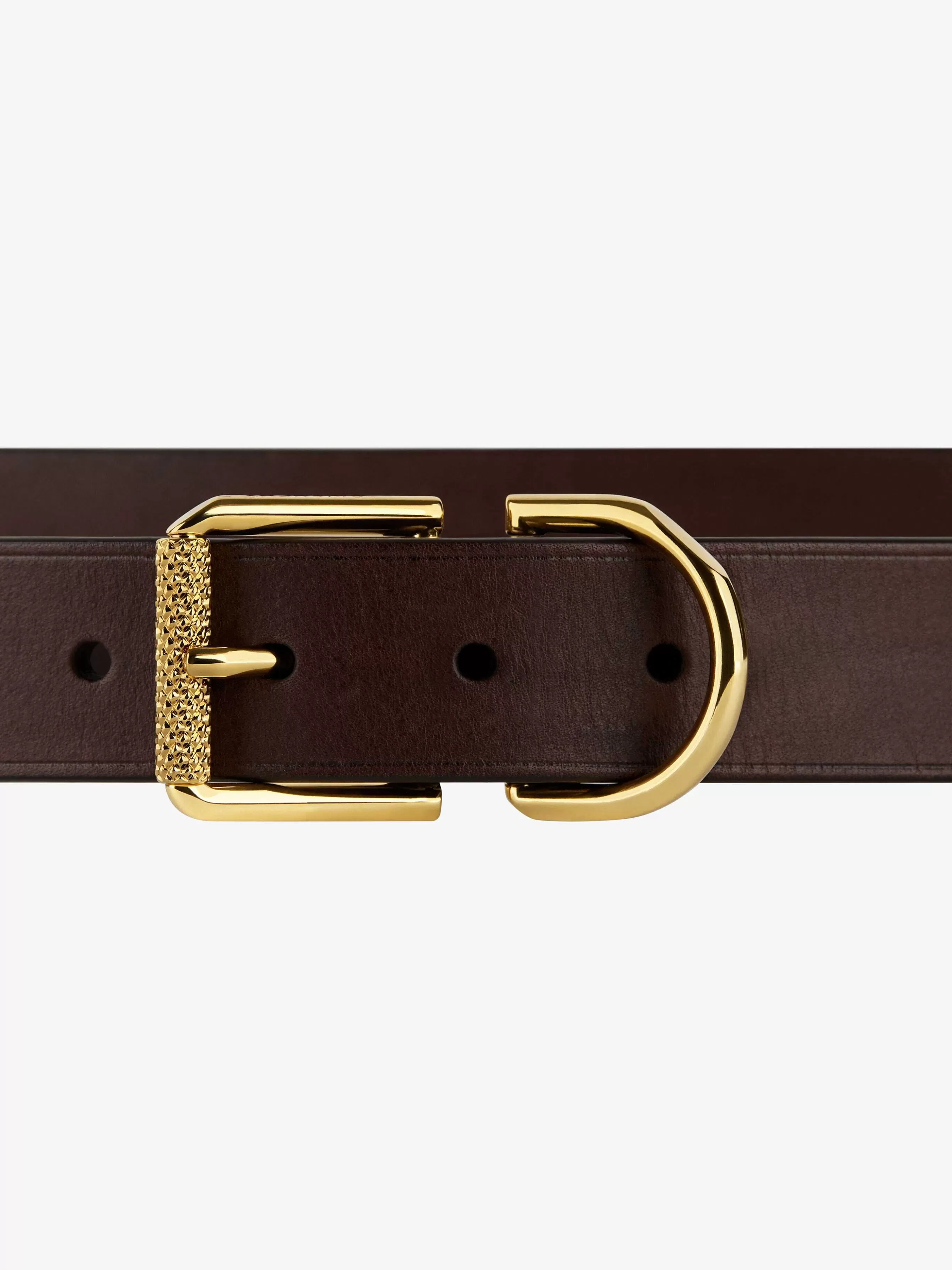 Givenchy Ceintures>Ceinture Voyou En Cuir Marron Fonce