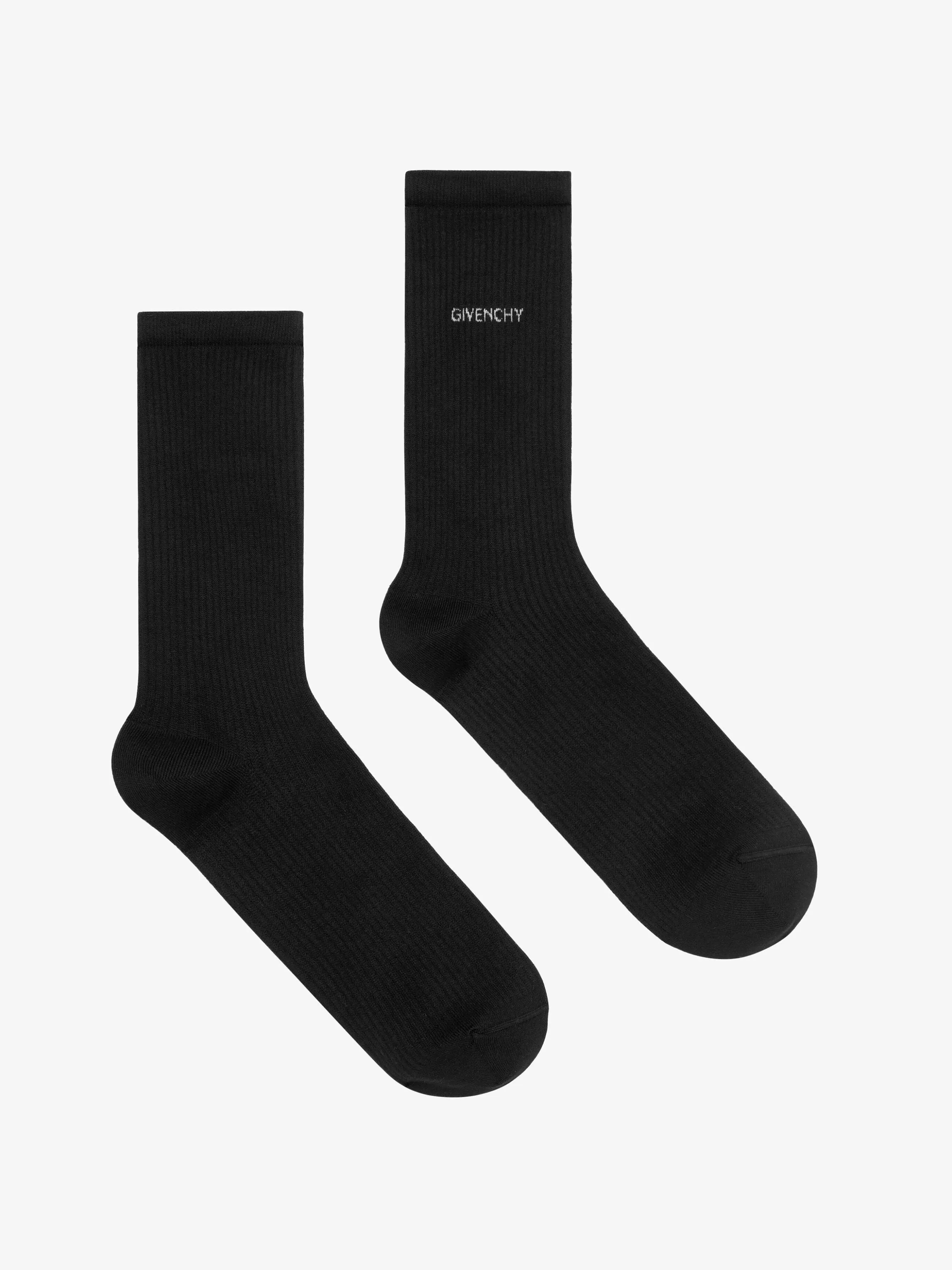 Givenchy Sous-Vetement>Chaussettes En Coton Noir