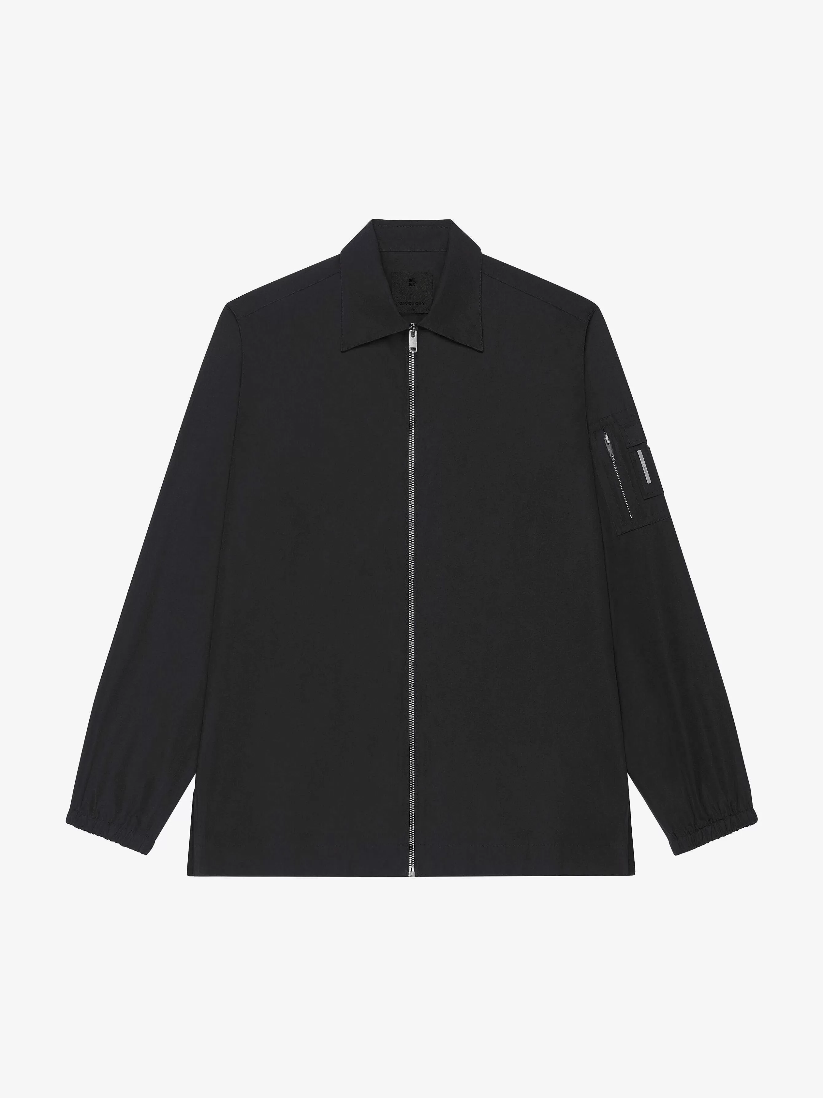 Givenchy Chemises>Chemise Coupe Carree En Popeline Avec Poche Noir