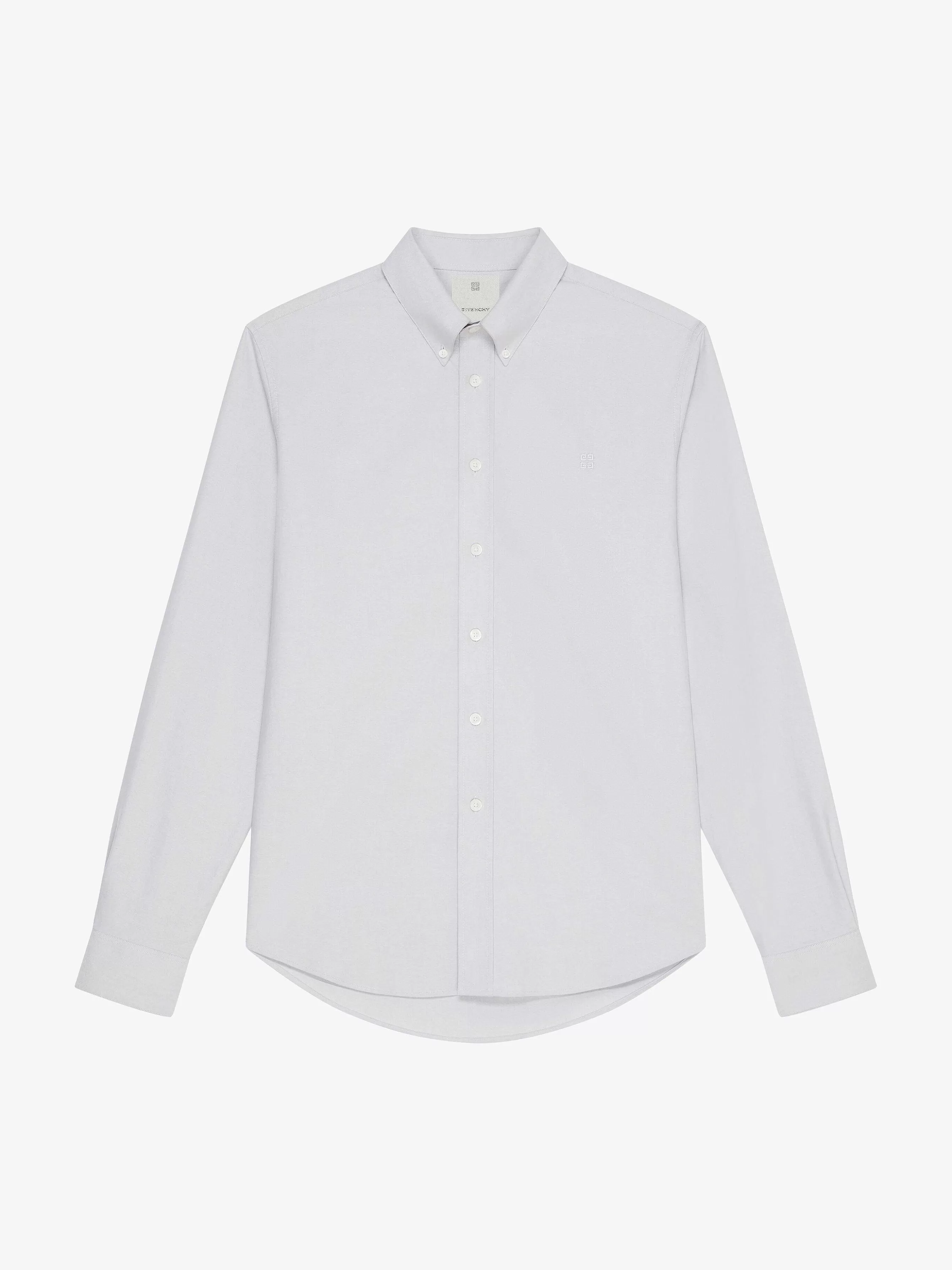 Givenchy Chemises>Chemise En Coton Gris Perle