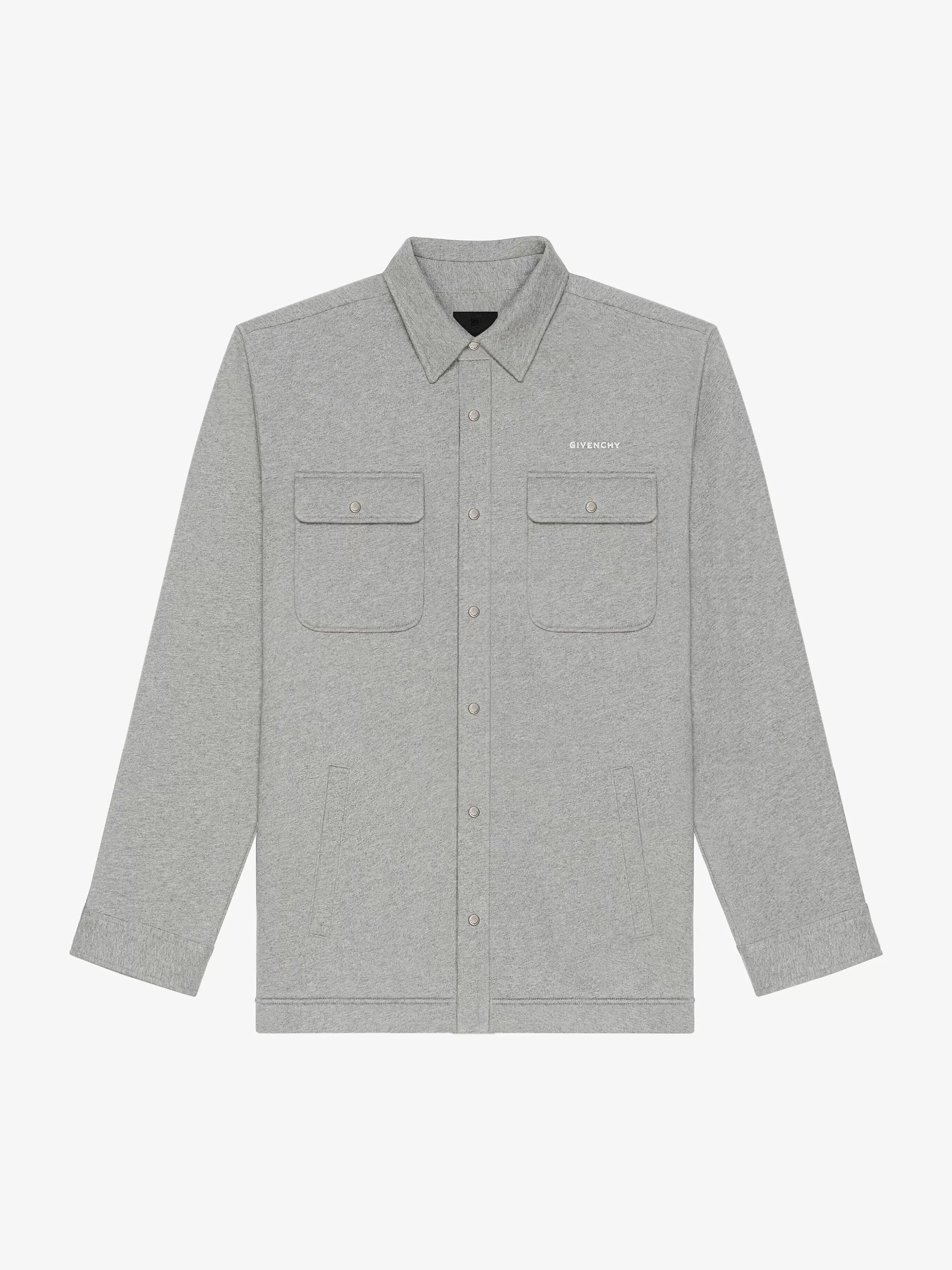 Givenchy Chemises>Chemise En Polaire Melange Gris Clair